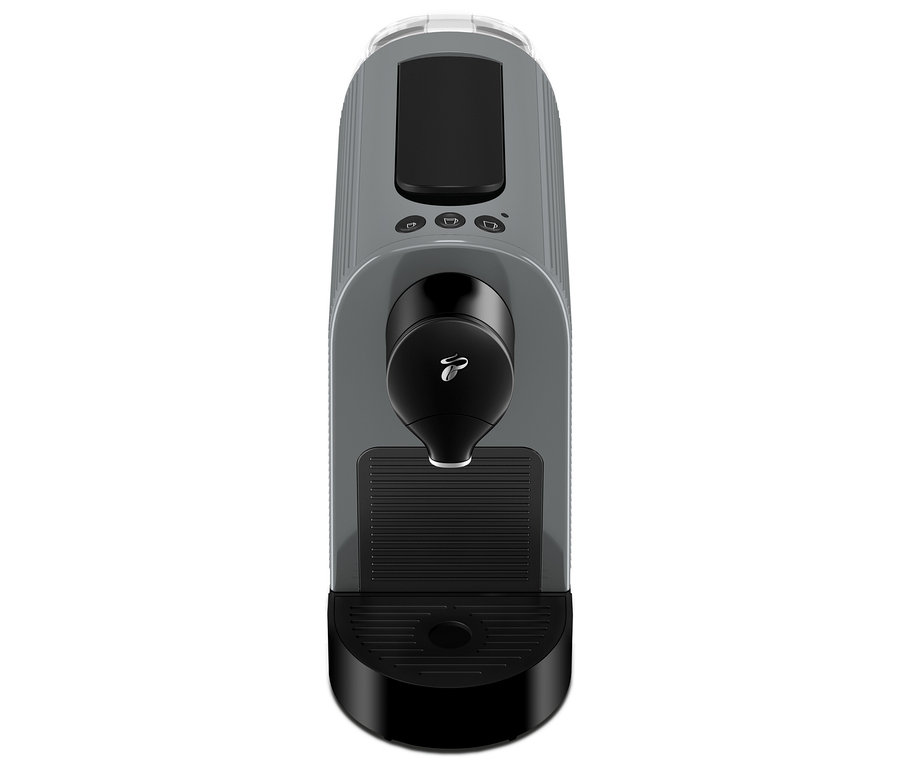 Szary ekspres do kawy Cafissimo pure+ z przodu.