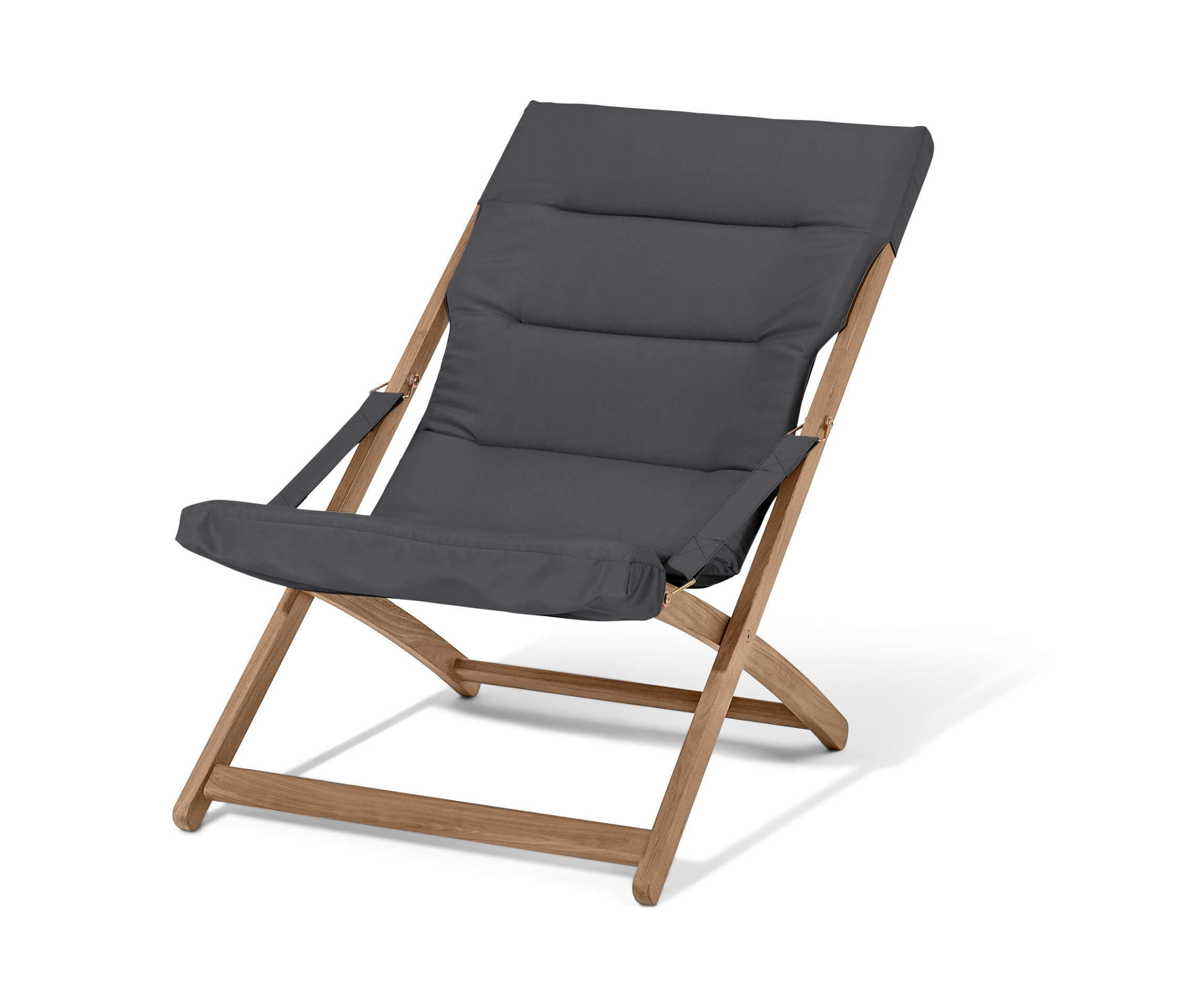 Tchibo - Składany fotel ogrodowy - kolor: szary/brązowy