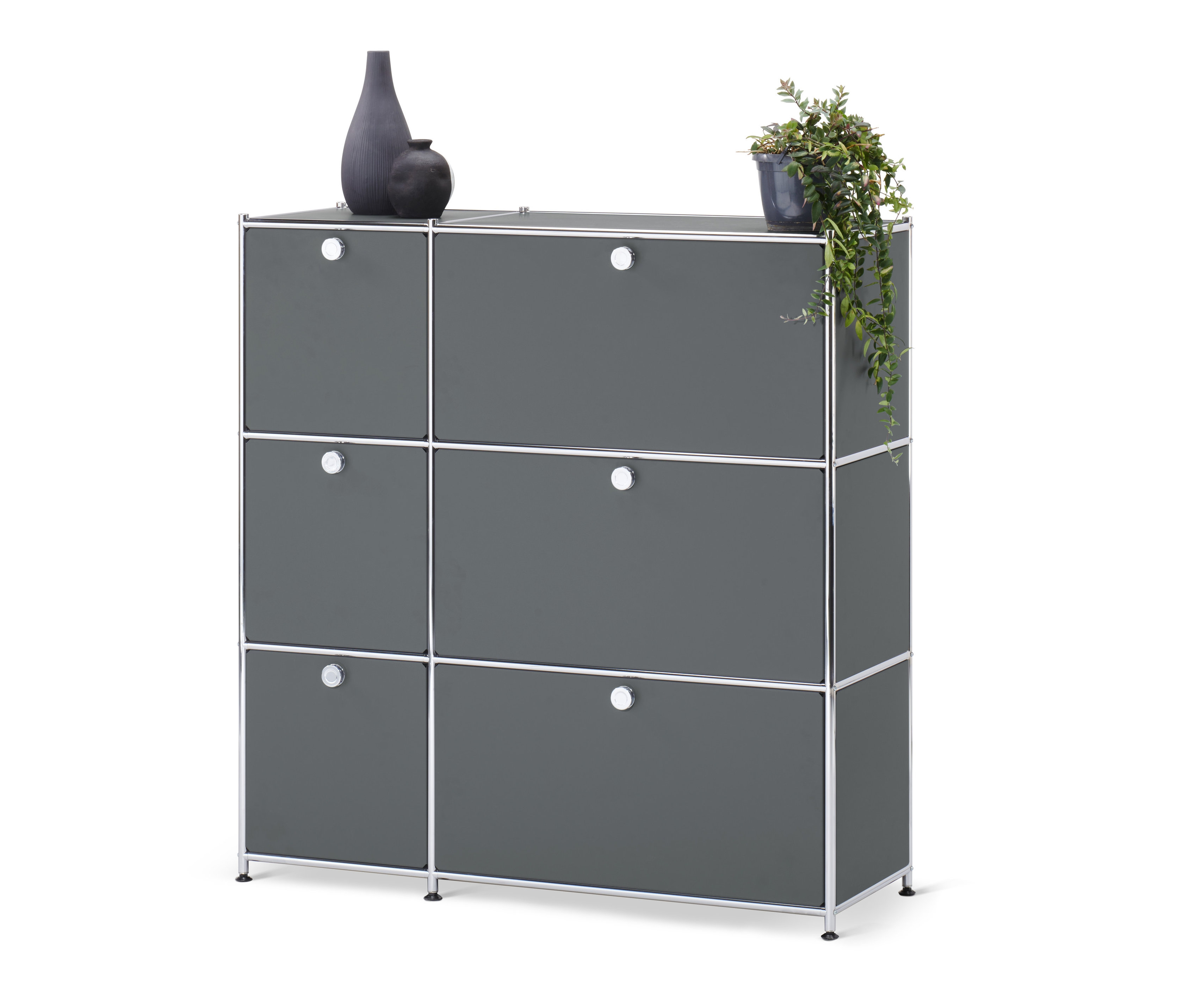 Tchibo - Komoda »Cn3« z 6 klapami - kolor: szary
