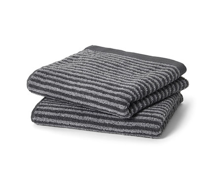 Wysokiej jakości ręczniki, 2 sztuki, antracytowe