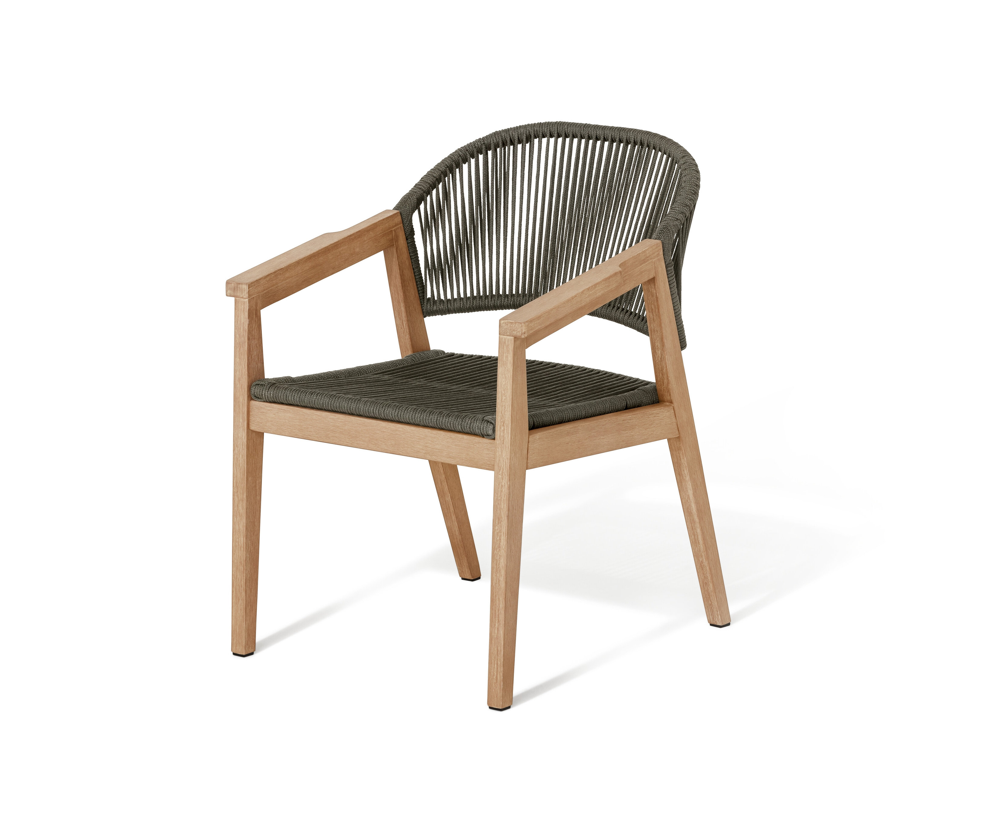 Tchibo - Komfortowe krzesło ogrodowe z plecionką tekstylną - kolor: szary/brązowy