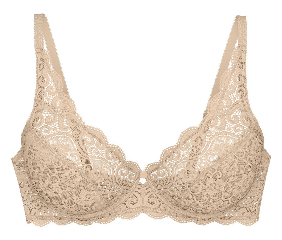 Biustonosz Triumph „Amourette W” w kolorze skóry.