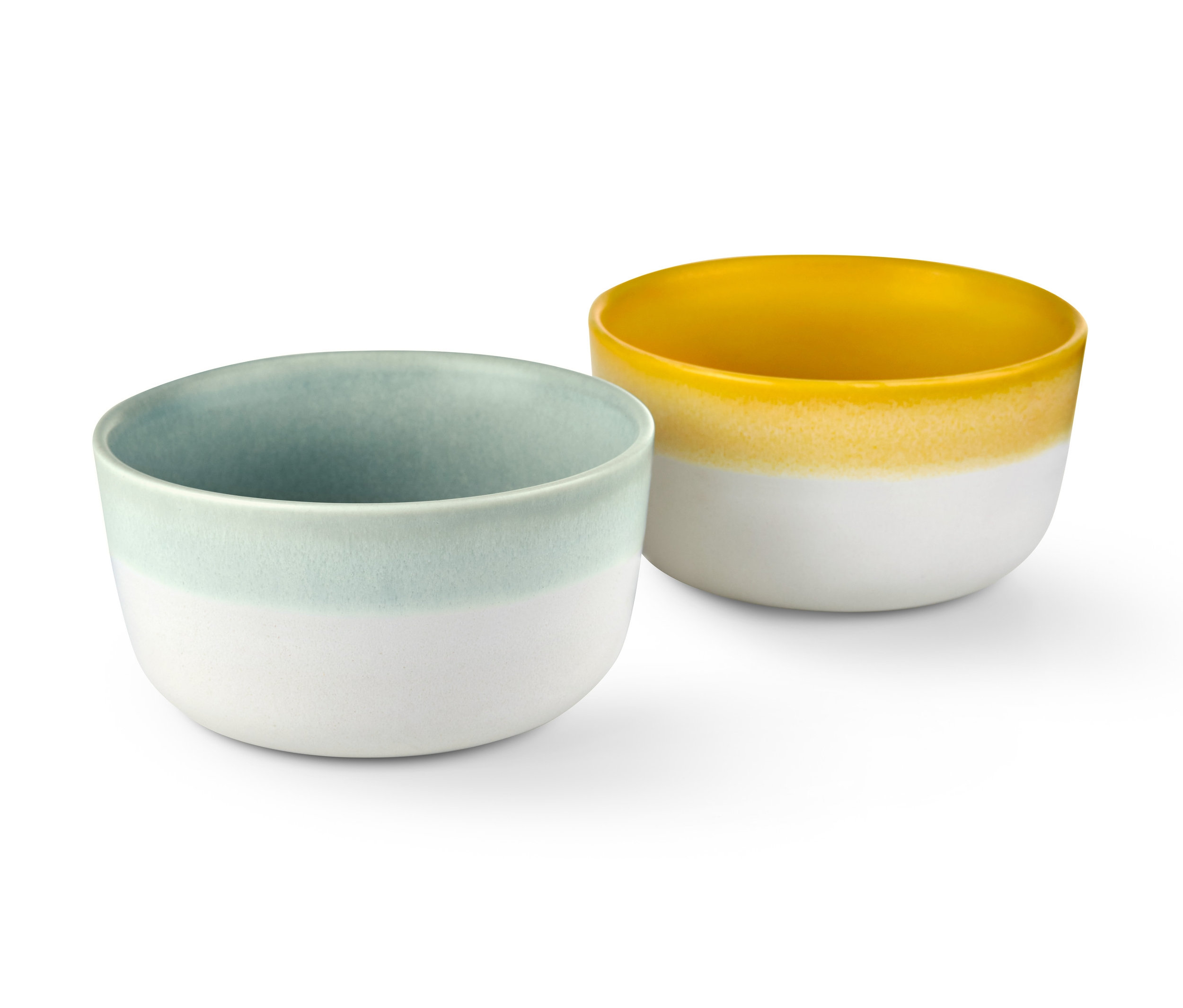 Tchibo - Miski - kolor: zielony/żółty