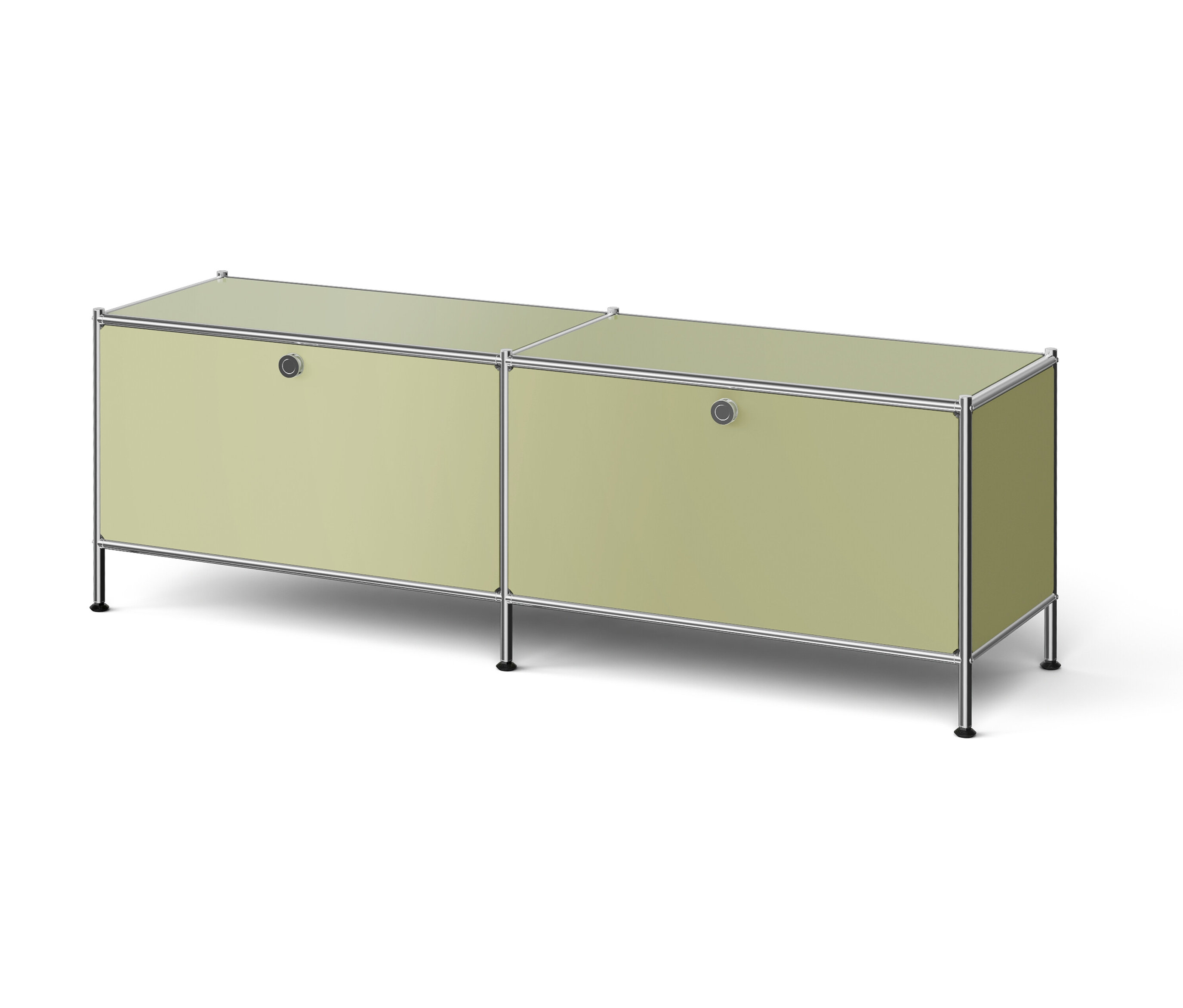 Tchibo - Metalowa szafka typu lowboard „Cn3” z klapami - kolor: zielony