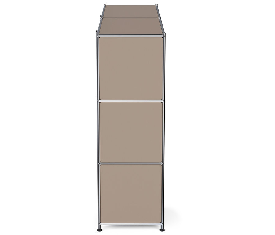 Metalowa komoda »CN3« z 6 schowkami w kolorze taupe.