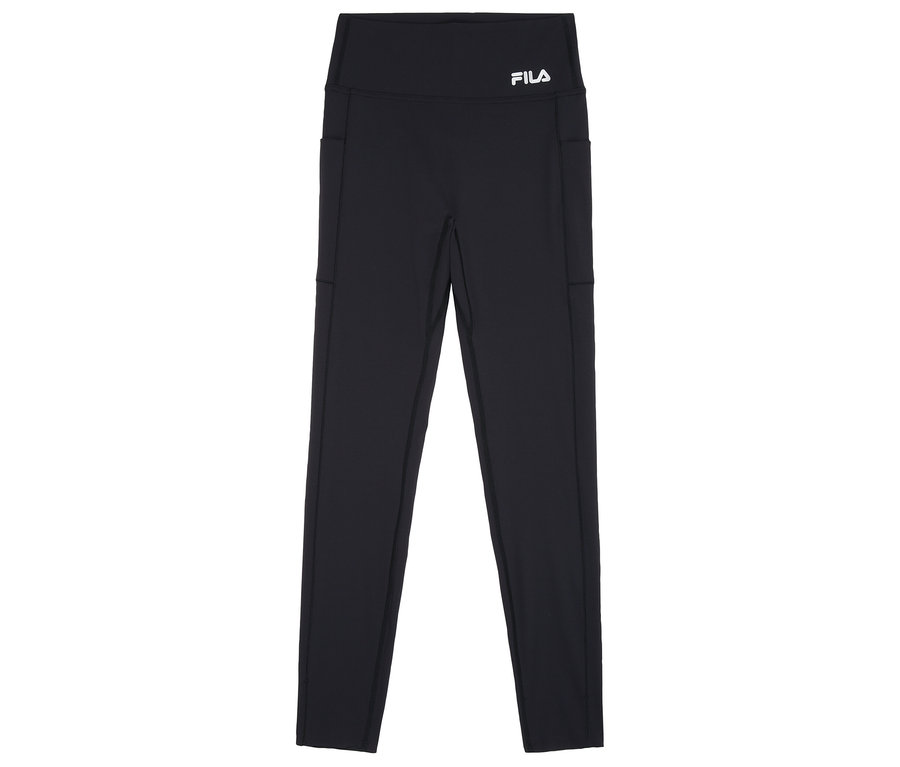 Czarne legginsy sportowe damskie FILA
