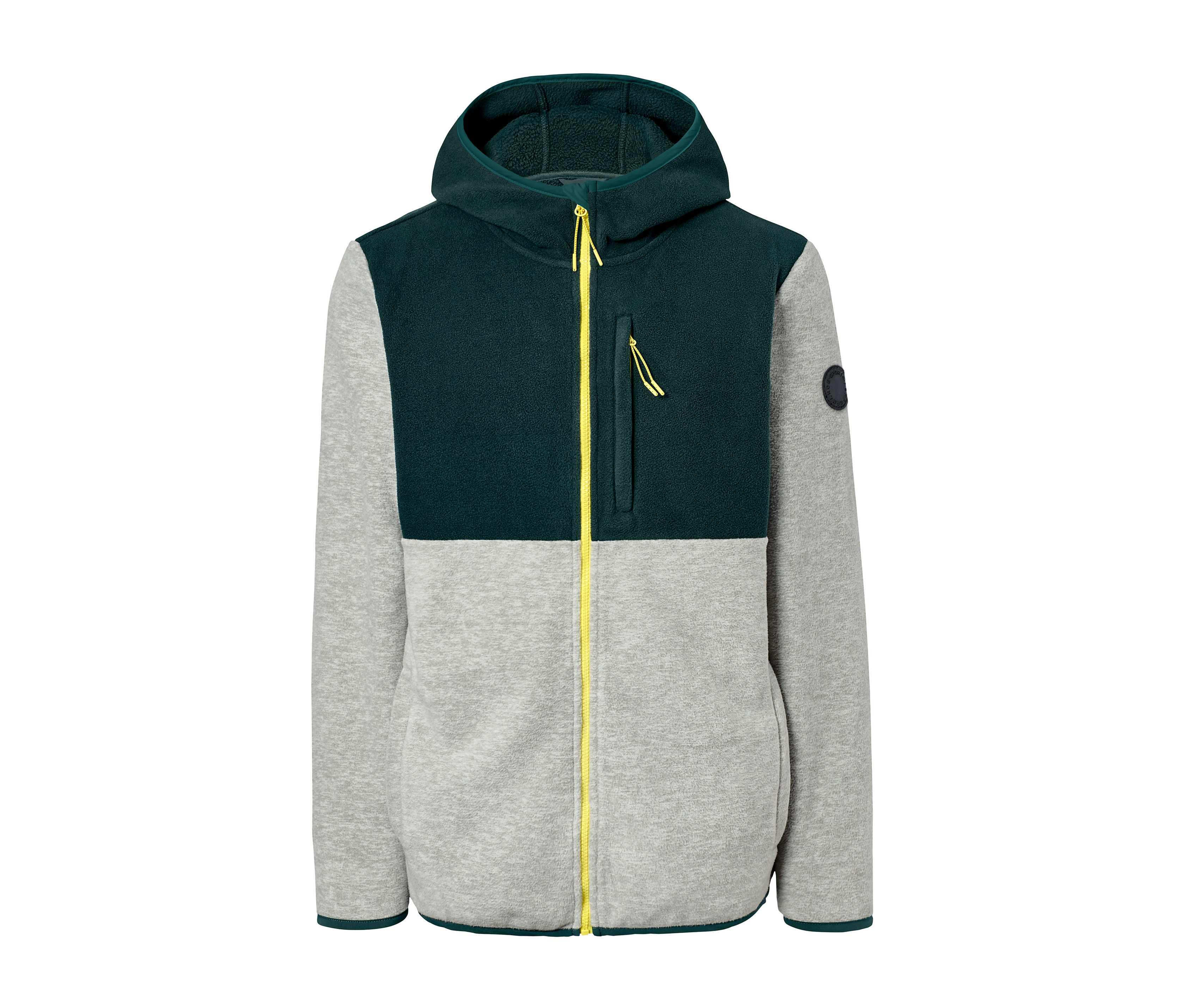 Tchibo - Kurtka z polaru, zielony/szary