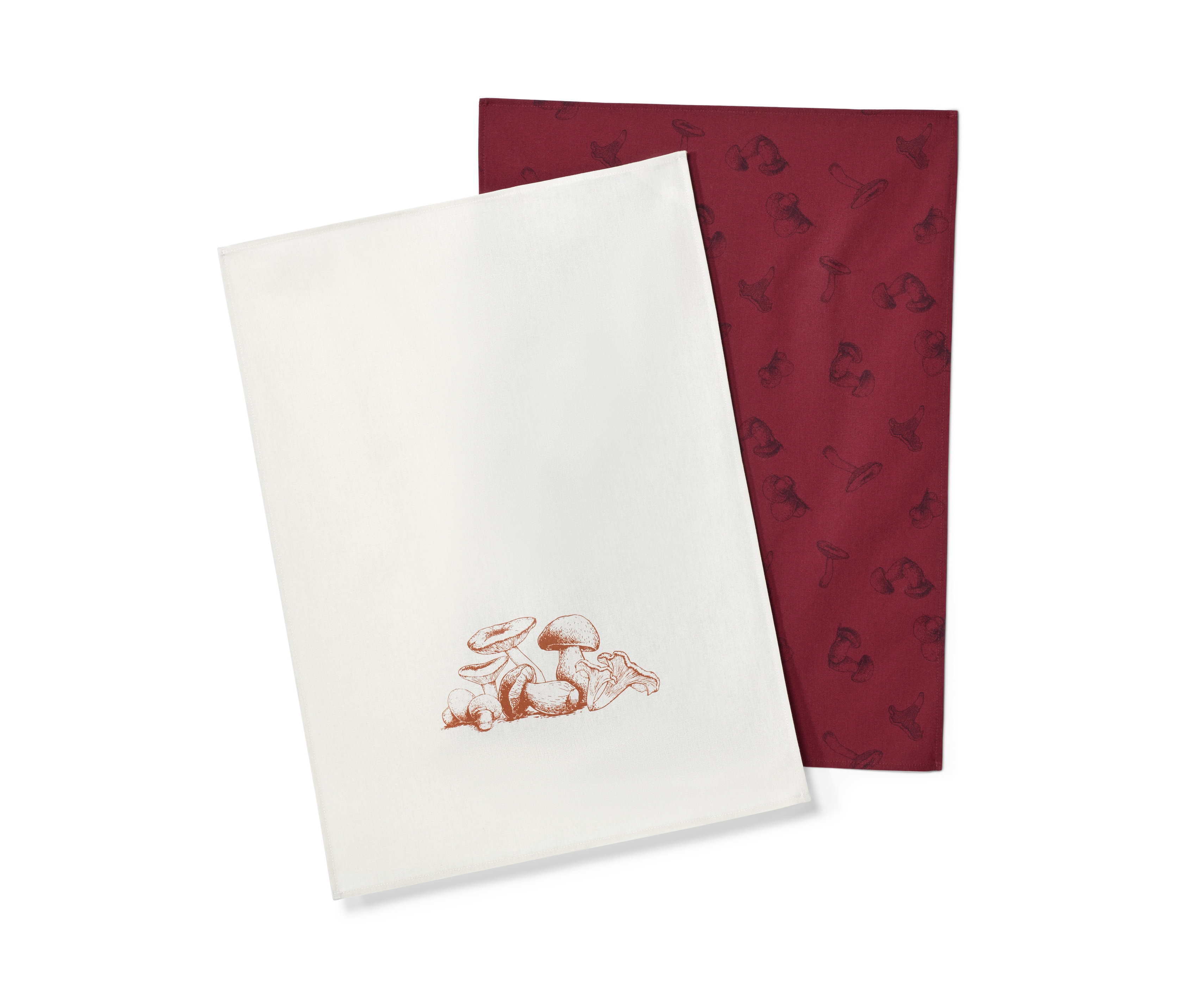 Tchibo - Ścierki do naczyń - kolor: biały/czerwony