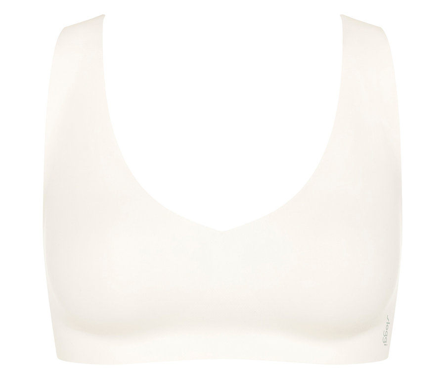 Biustonosz bralette sloggi ZERO Feel 2.0, jedwabista biel.