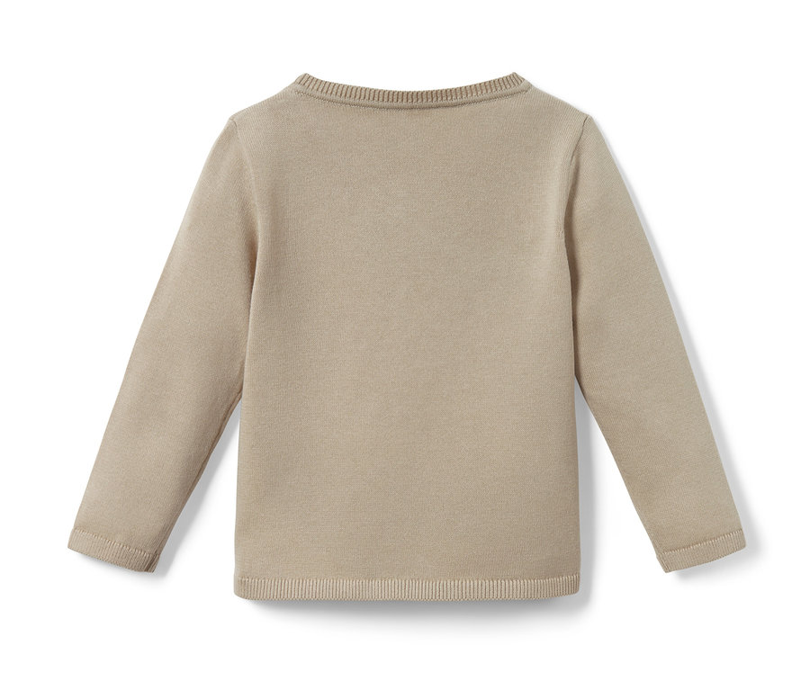 Szczegół rozpinanego swetra.