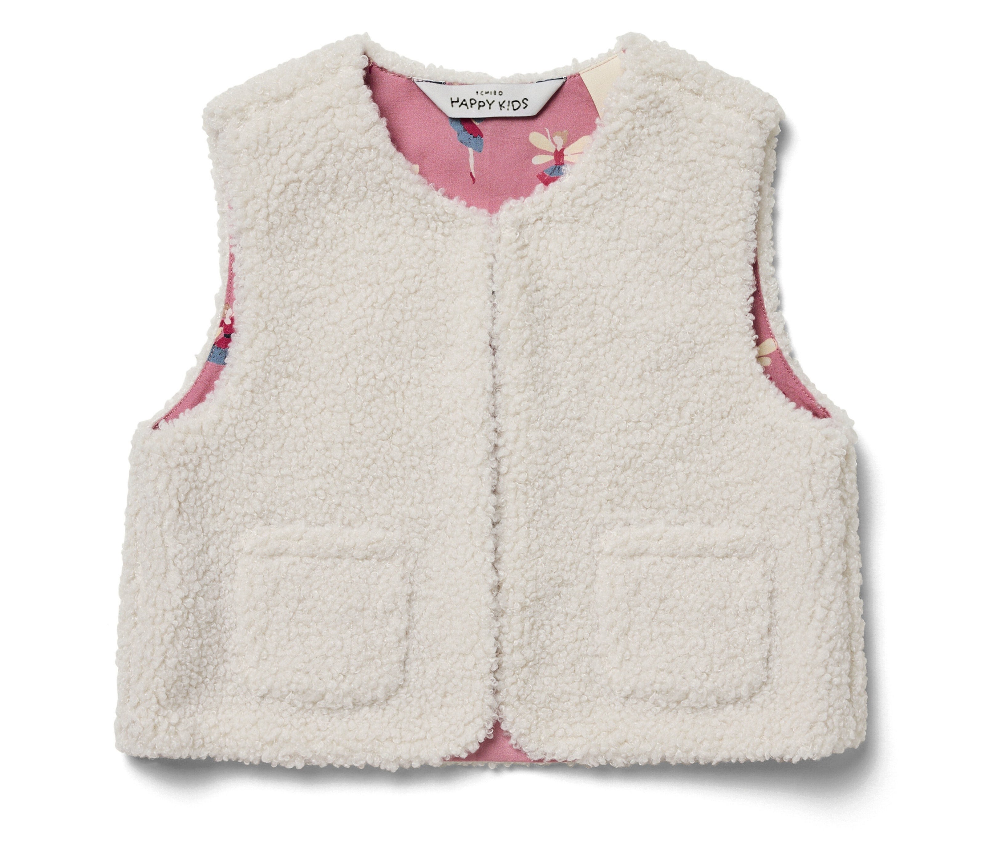 Tchibo - Pluszowa kamizelka dziecięca, biały