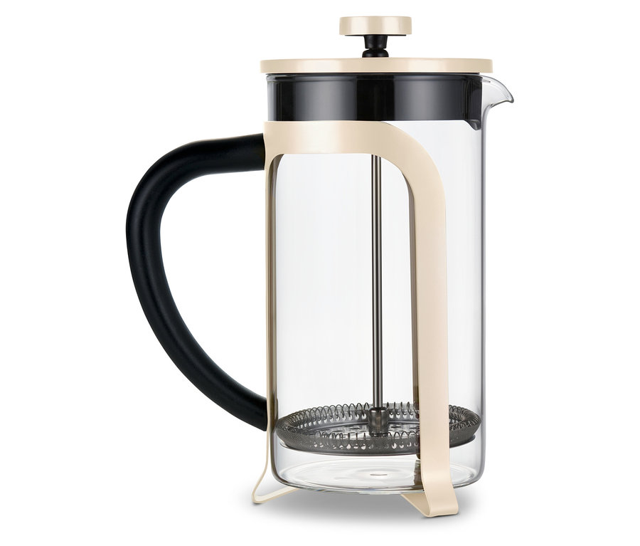 Zaparzacz tłokowy 800 ml, 6 filiżanek, w kolorze beżowym.