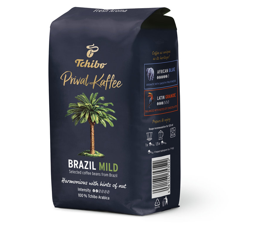 Opakowanie kawy ziarnistej Privat Kaffee Brazil Mild - 500 g.