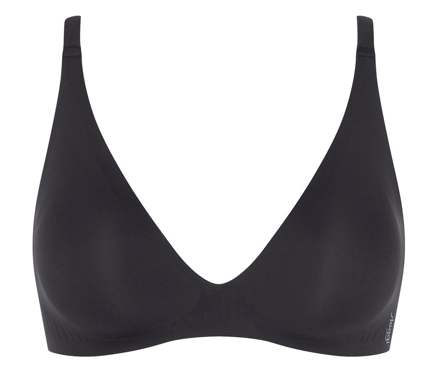 Czarny biustonosz bez fiszbin.