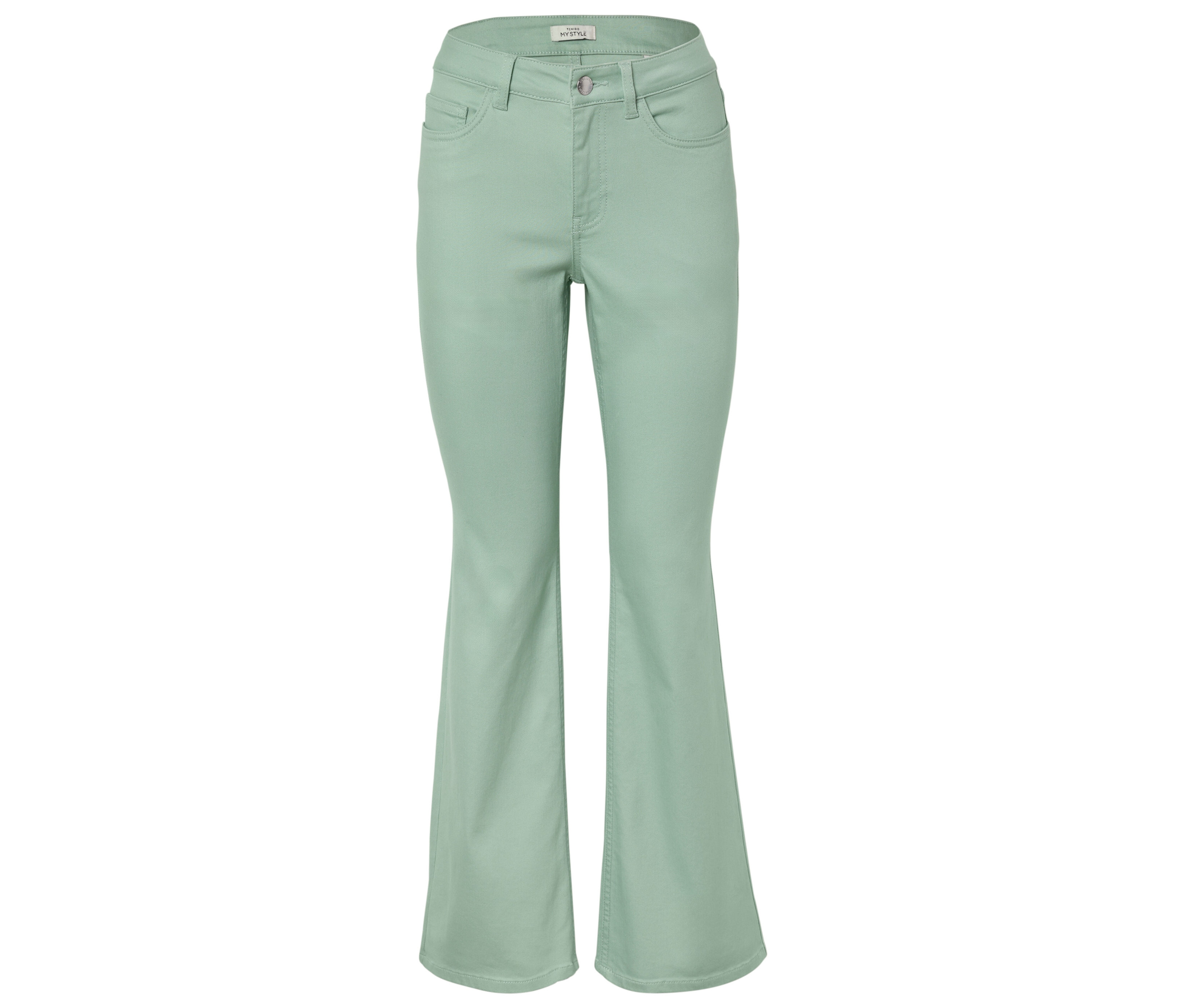 Tchibo - Dżinsy dzwony – fason „Lou”- zielony