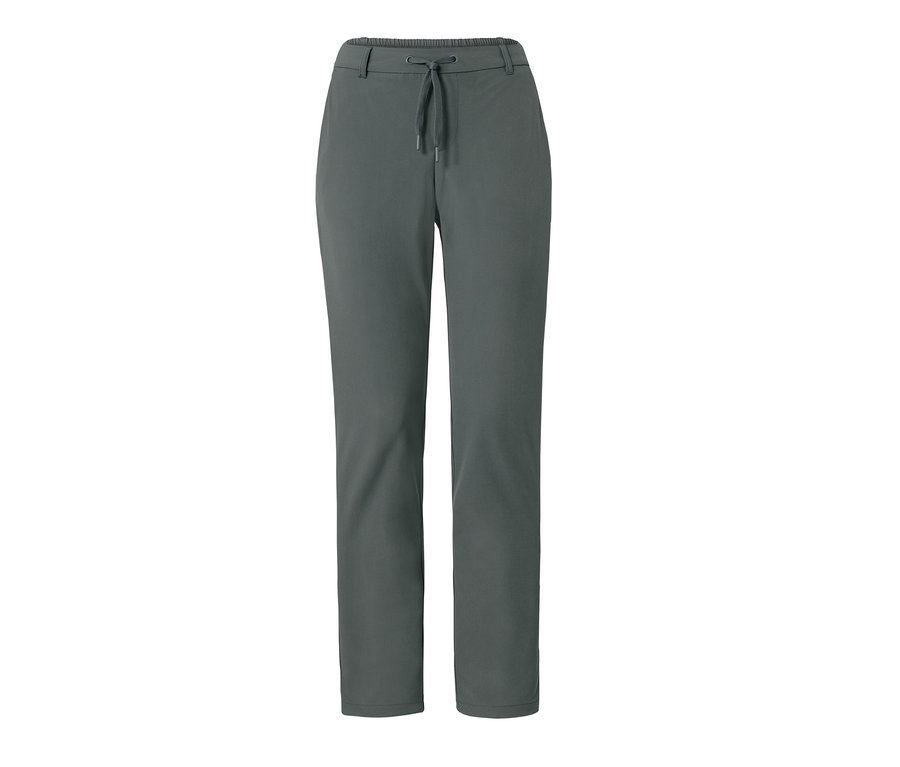 Ciemnozielone spodnie dresowe softshell.