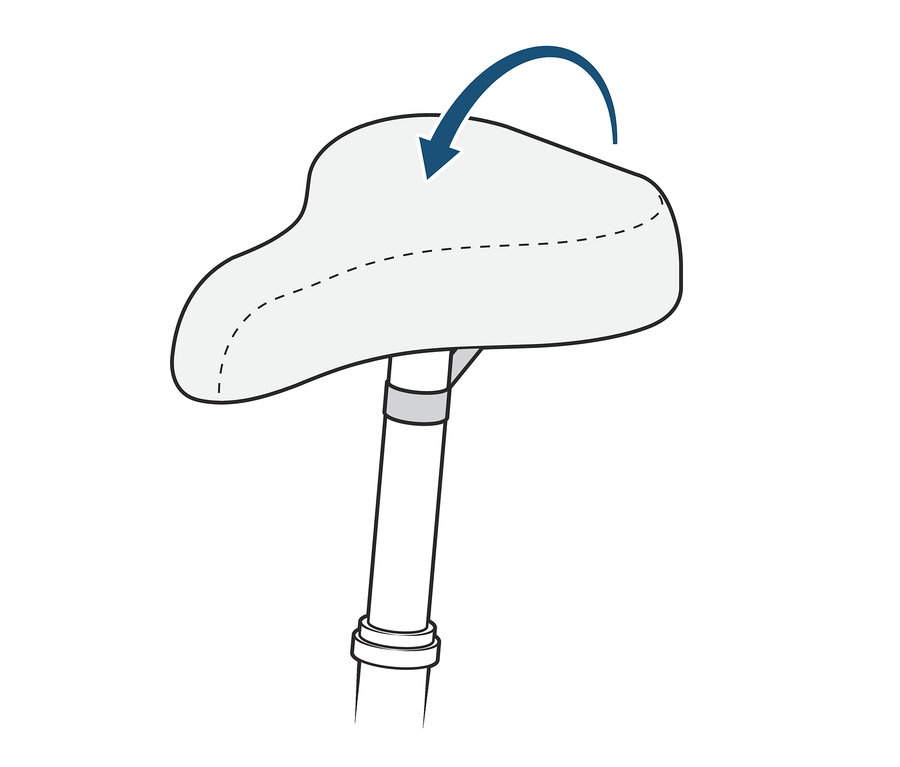 Rysunek pokrowca na siodełko rowerowe.