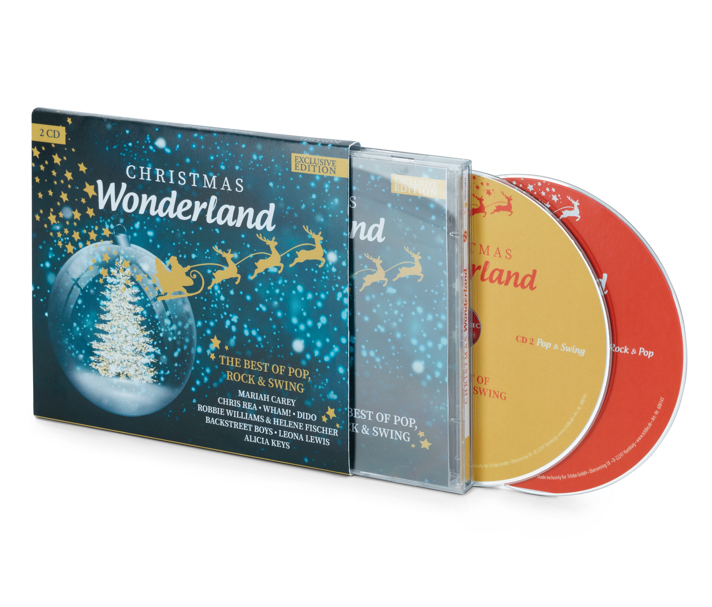 Okładka i dwie płyty CD albumu Płyta CD »Christmas Wonderland«.