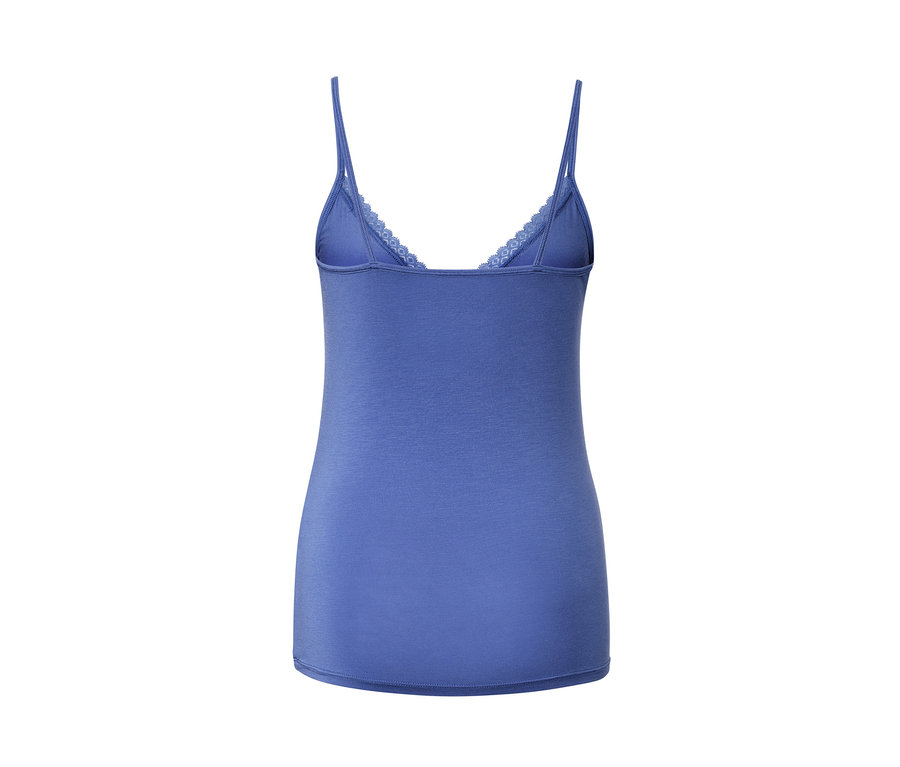 Niebieski podkoszulek z koronką