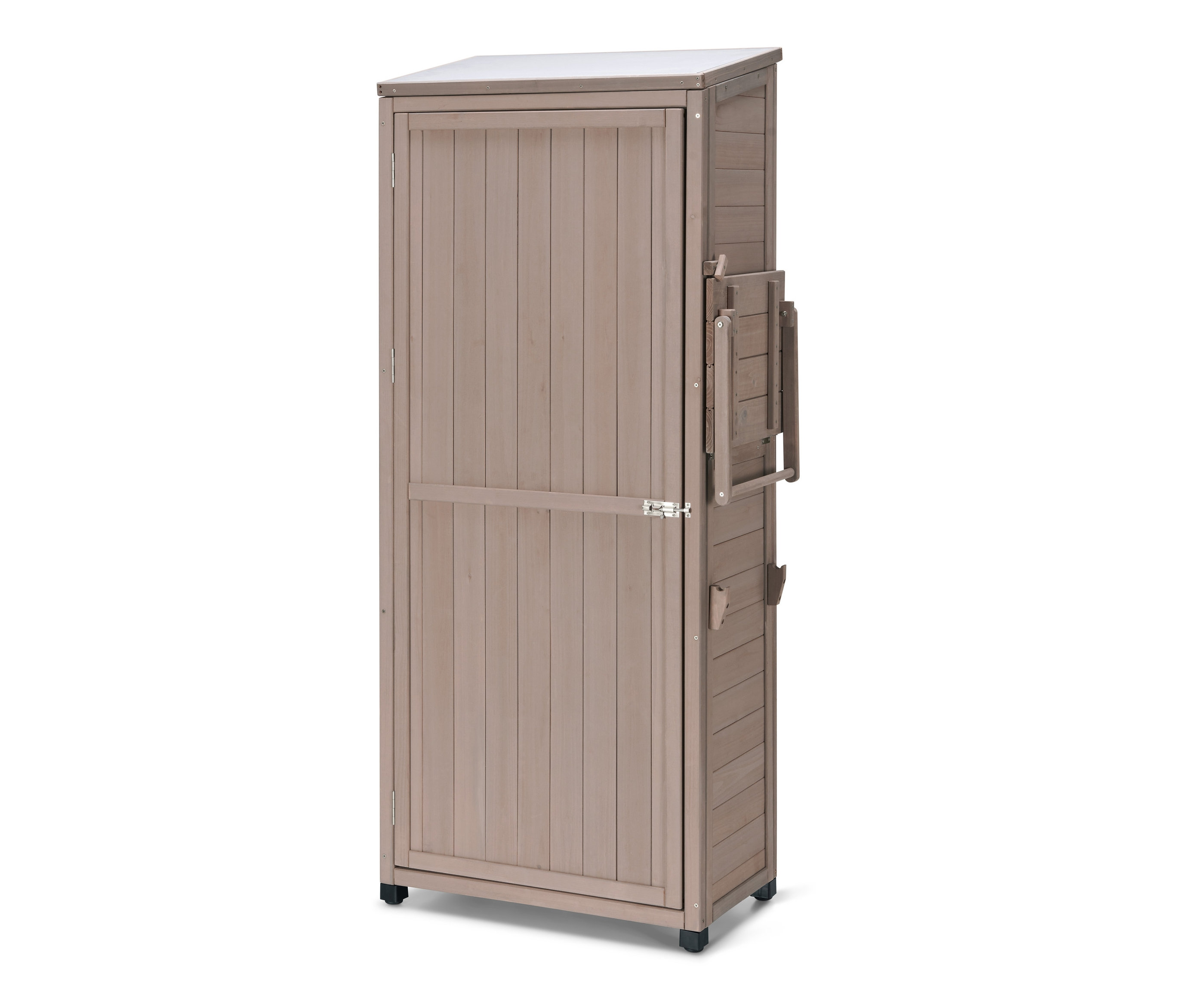 Duża szafka ogrodowa »Jonte« ze składaną półką boczną.