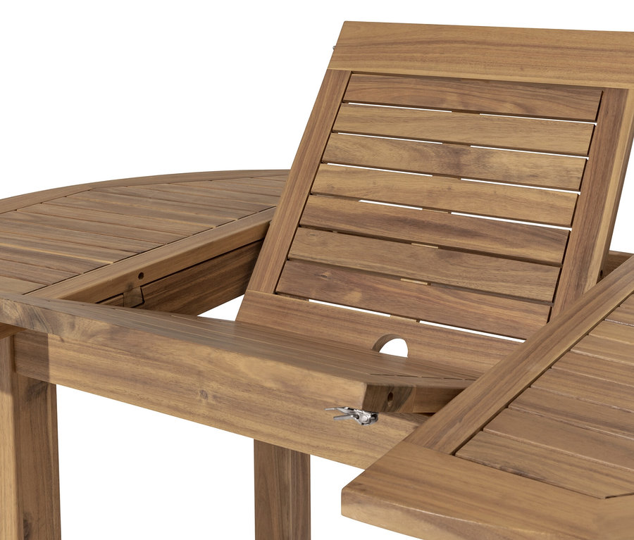 Szczegół okrągłego stołu rozsuwanego.