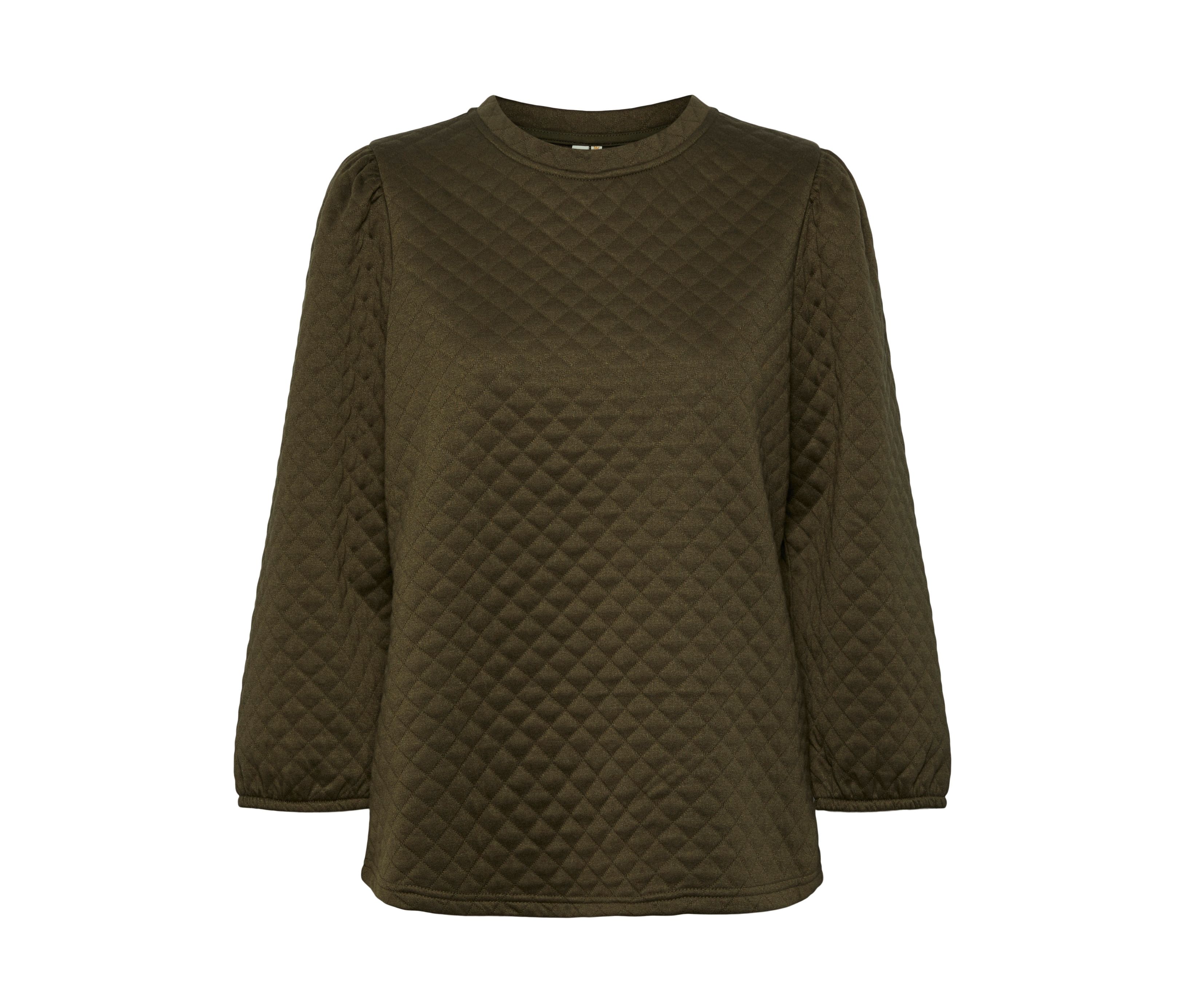 Tchibo - Bluza stylizowana na pikowaną - dla pań - rozmiar S 36/38 - kolor: zielony