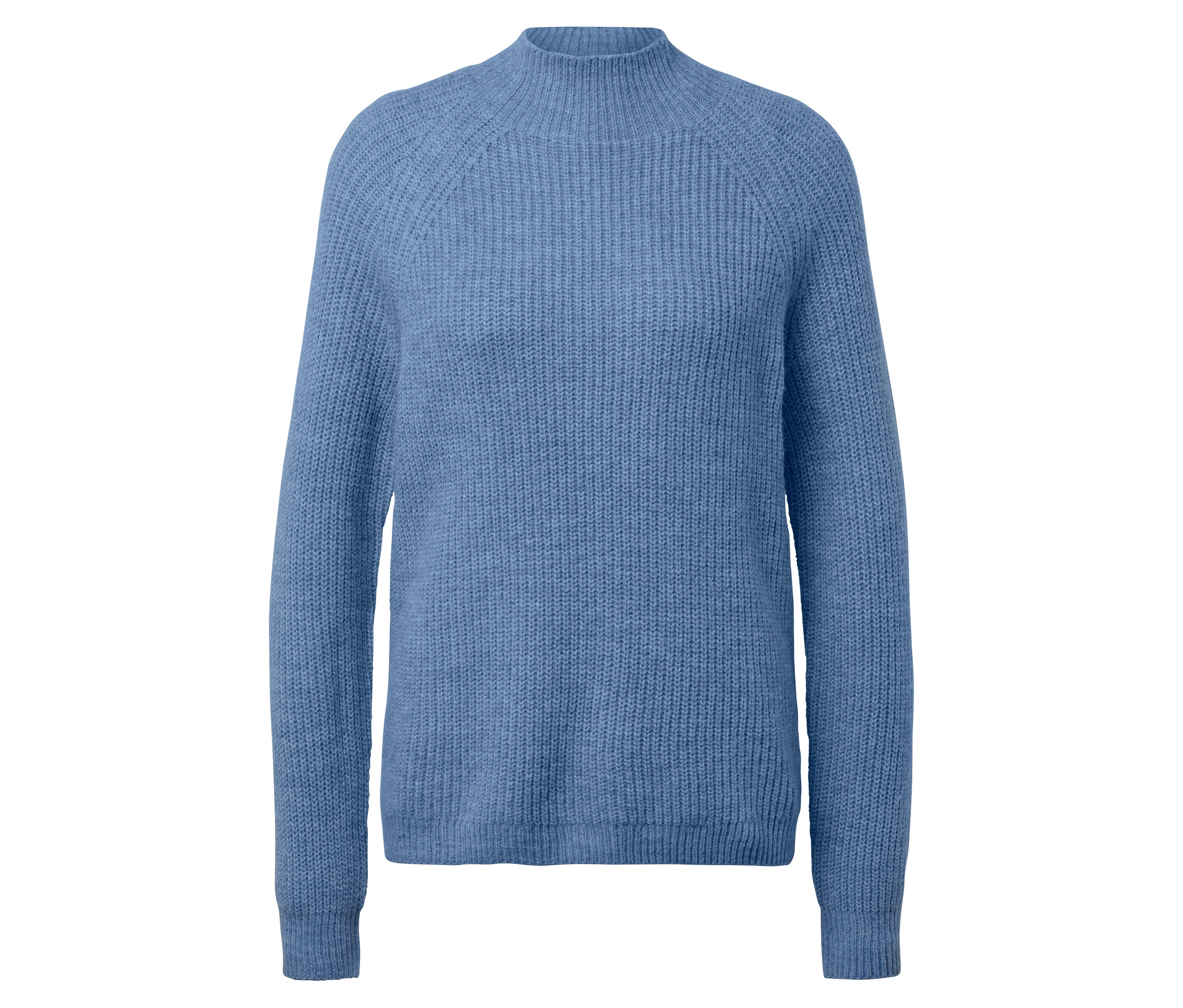 Tchibo - Sweter o grubym splocie ze stójką, niebieski