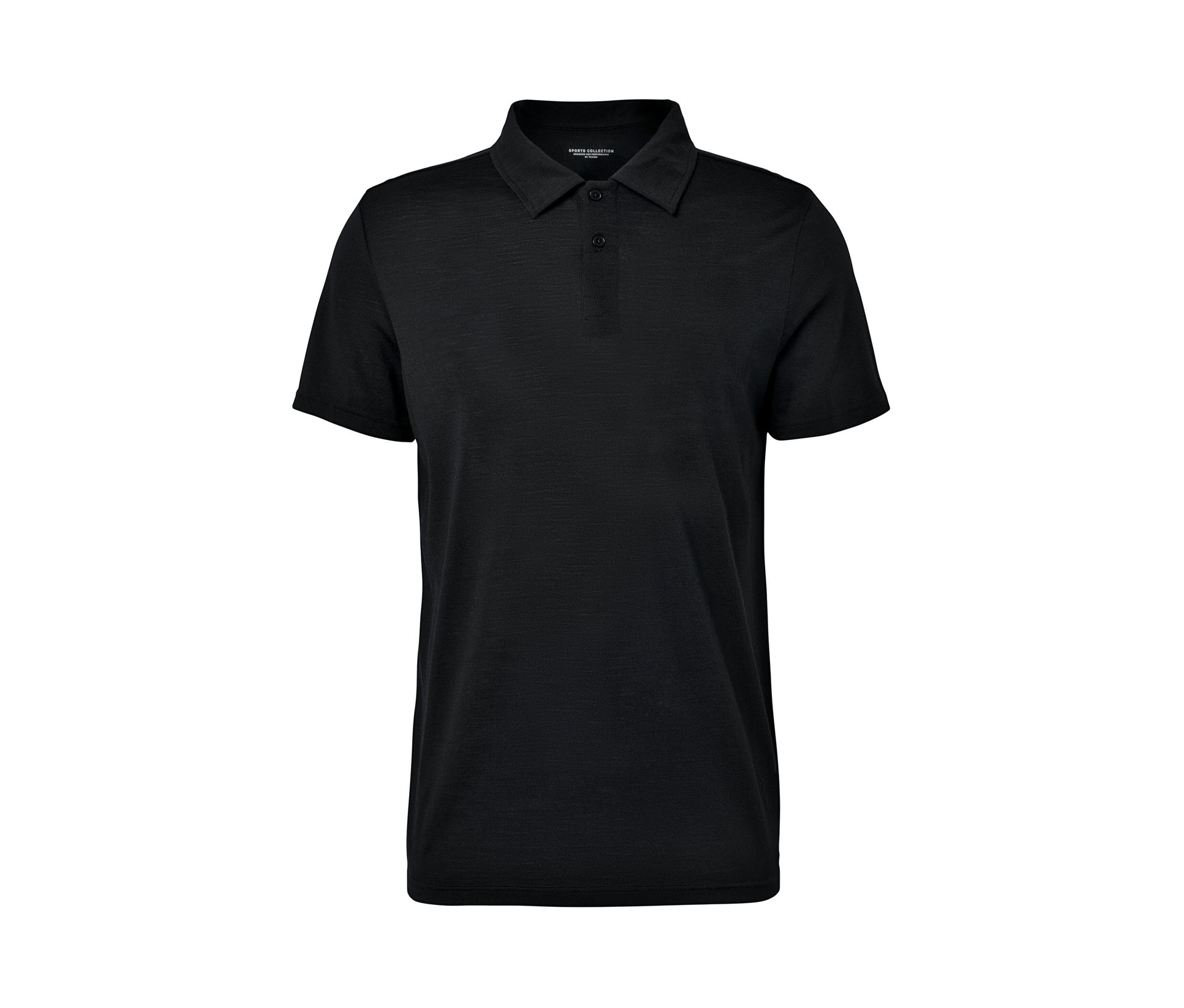 Tchibo - Koszulka polo z wełną merino- czarny