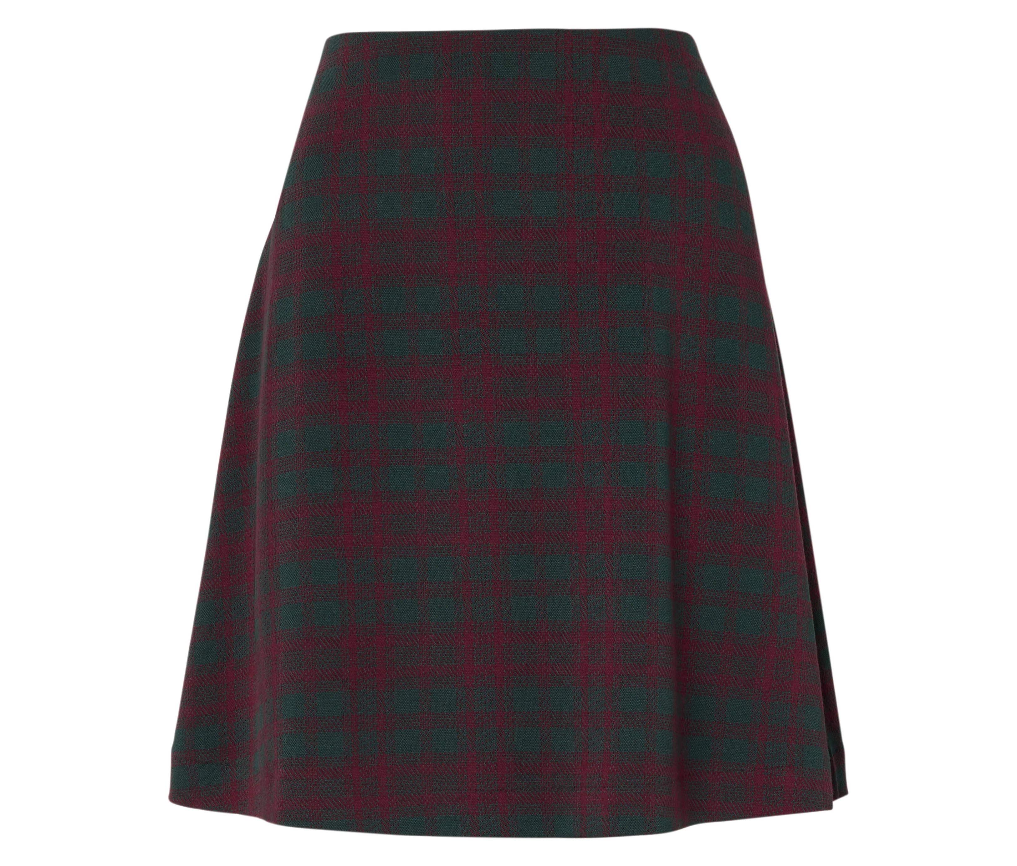 Tchibo - Żakardowa spódnica w kratkę, czerwony/zielony/żakard