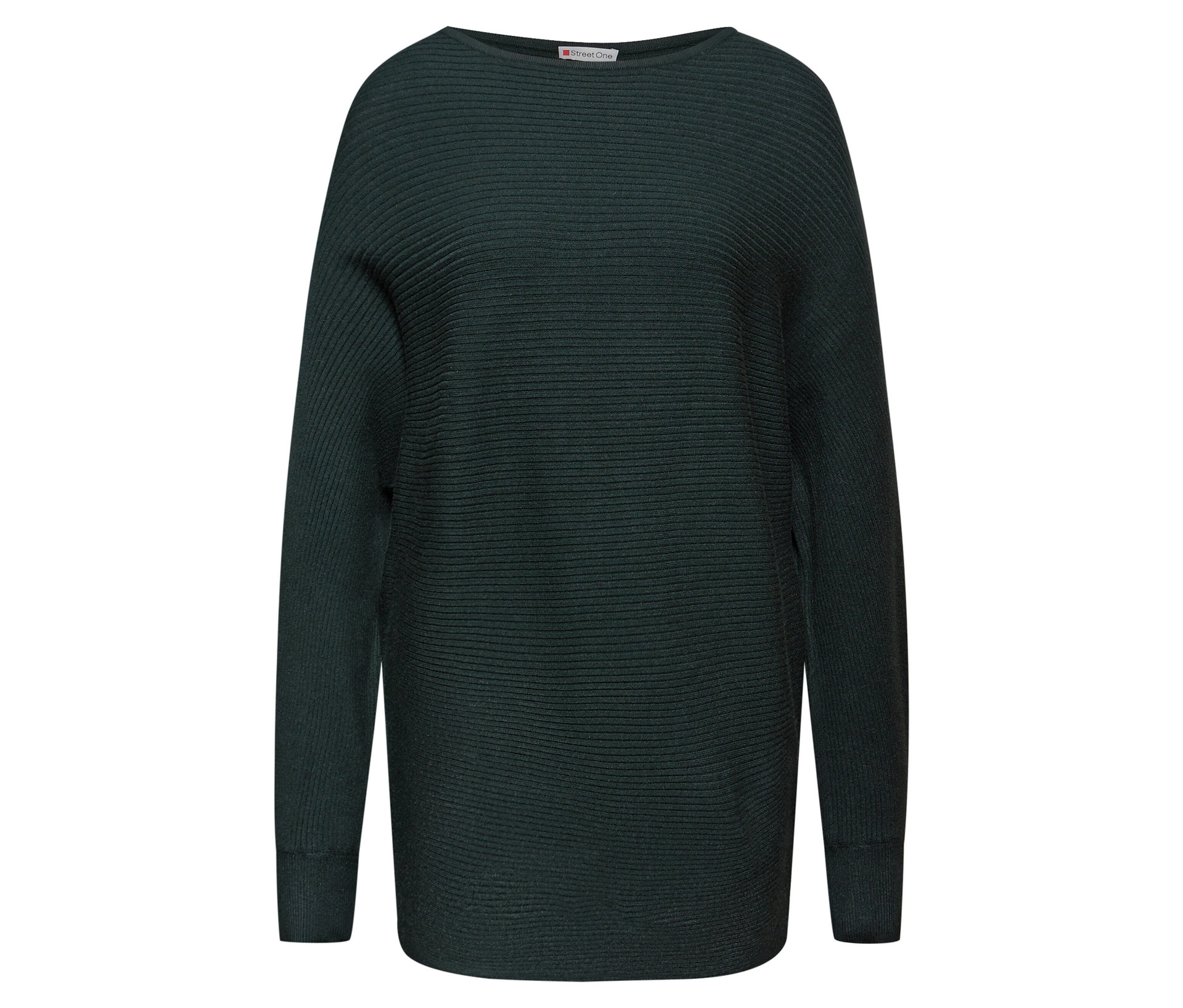 Sweter z fakturą Street One- zielony