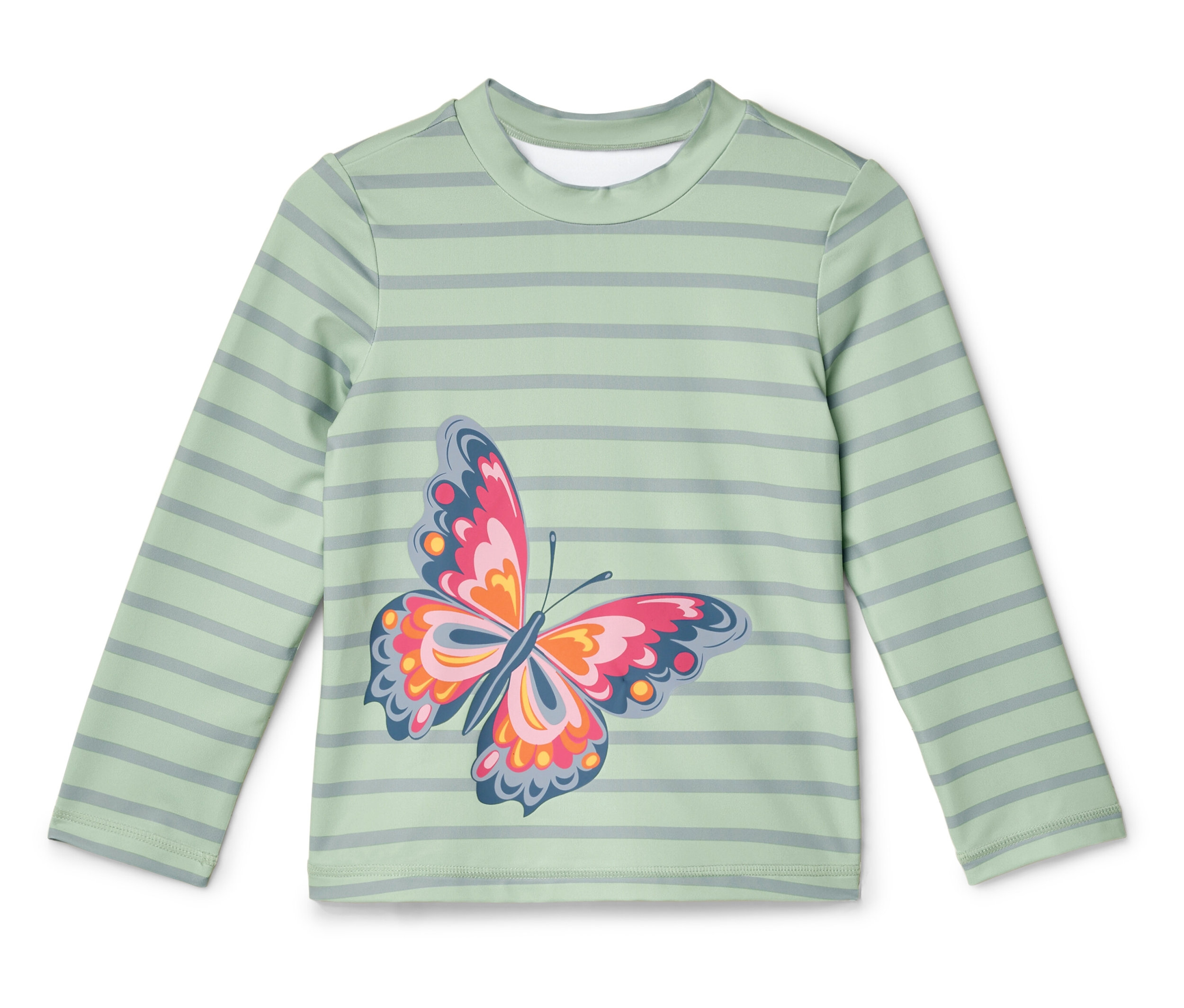 Tchibo - Koszulka z filtrem UV 50+ - kobieta- zielony/w paski