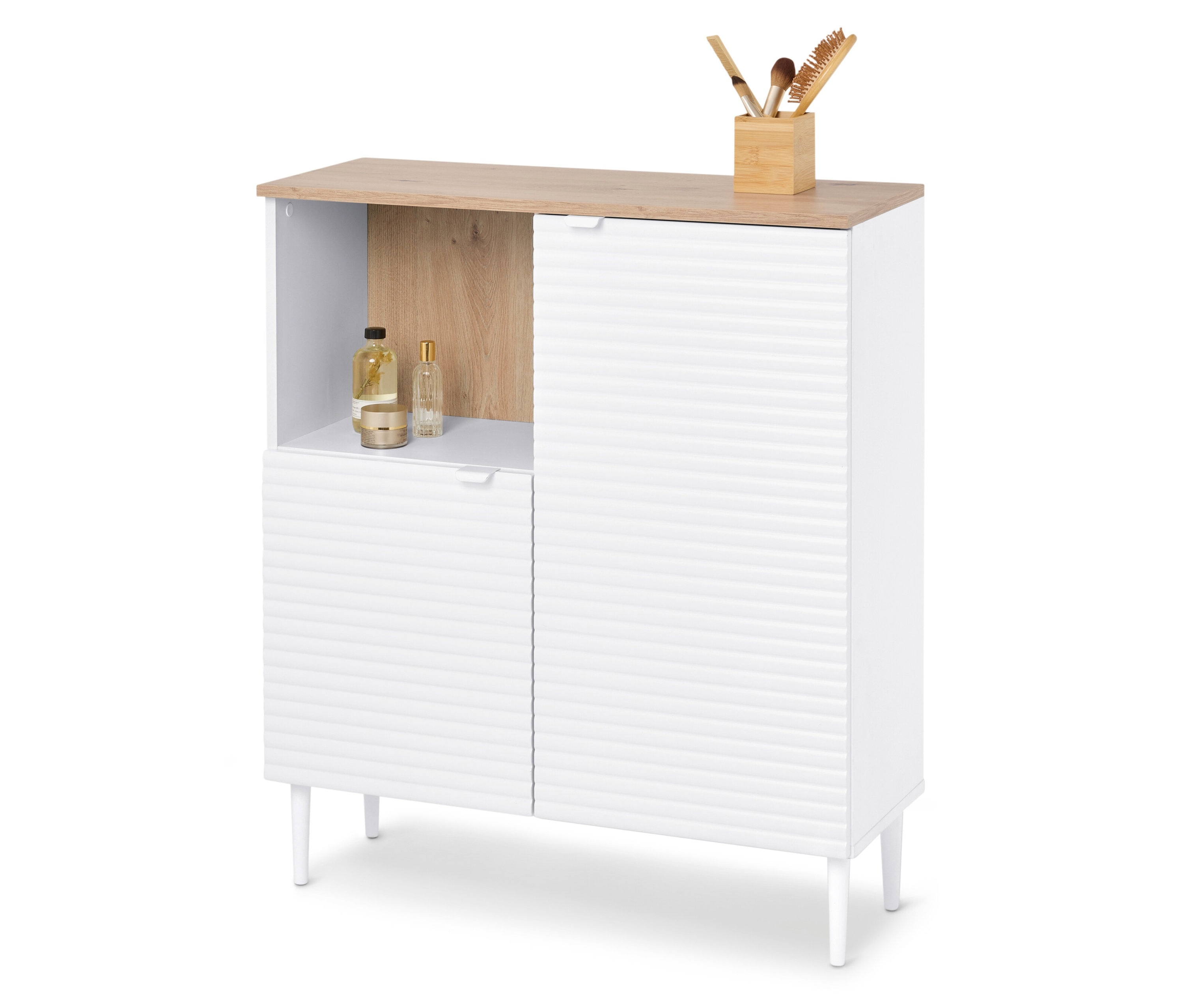 Tchibo - Komoda łazienkowa „Sonari” z drzwiczkami - kolor: brązowy/biały