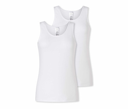 Koszulki na ramiączkach SCHIESSER, 2 sztuki, białe