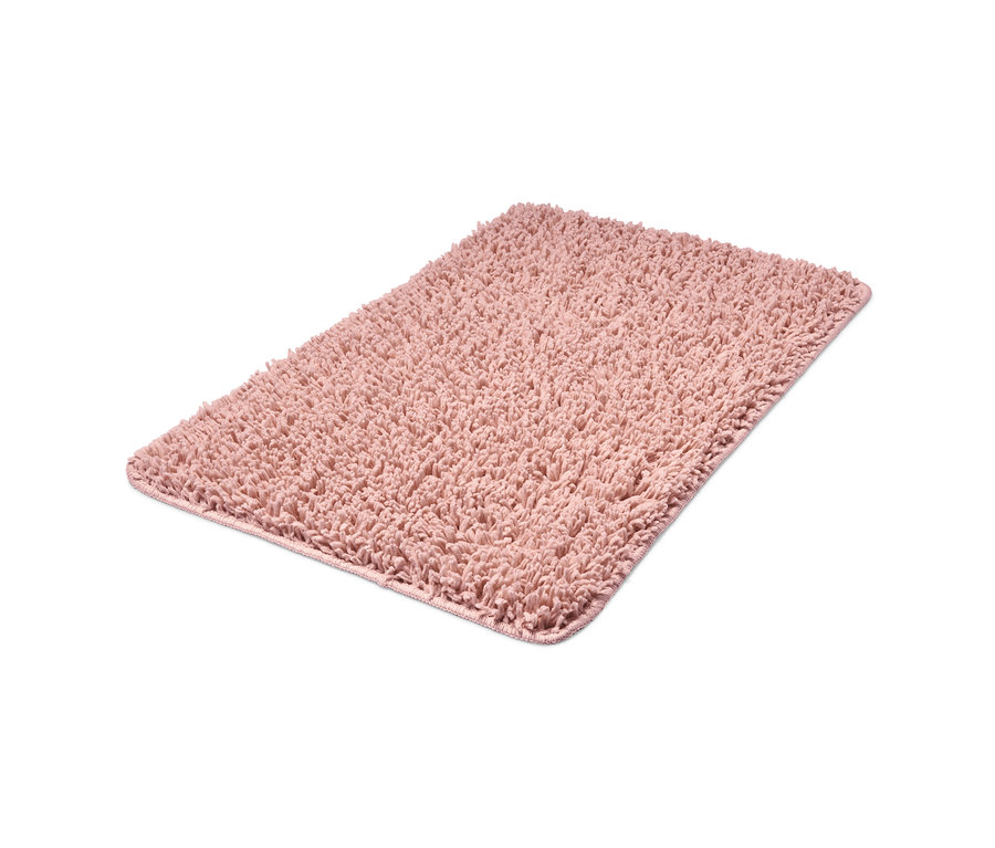 Różowa mata łazienkowa z recyklingu, ok. 50 x 80 cm.