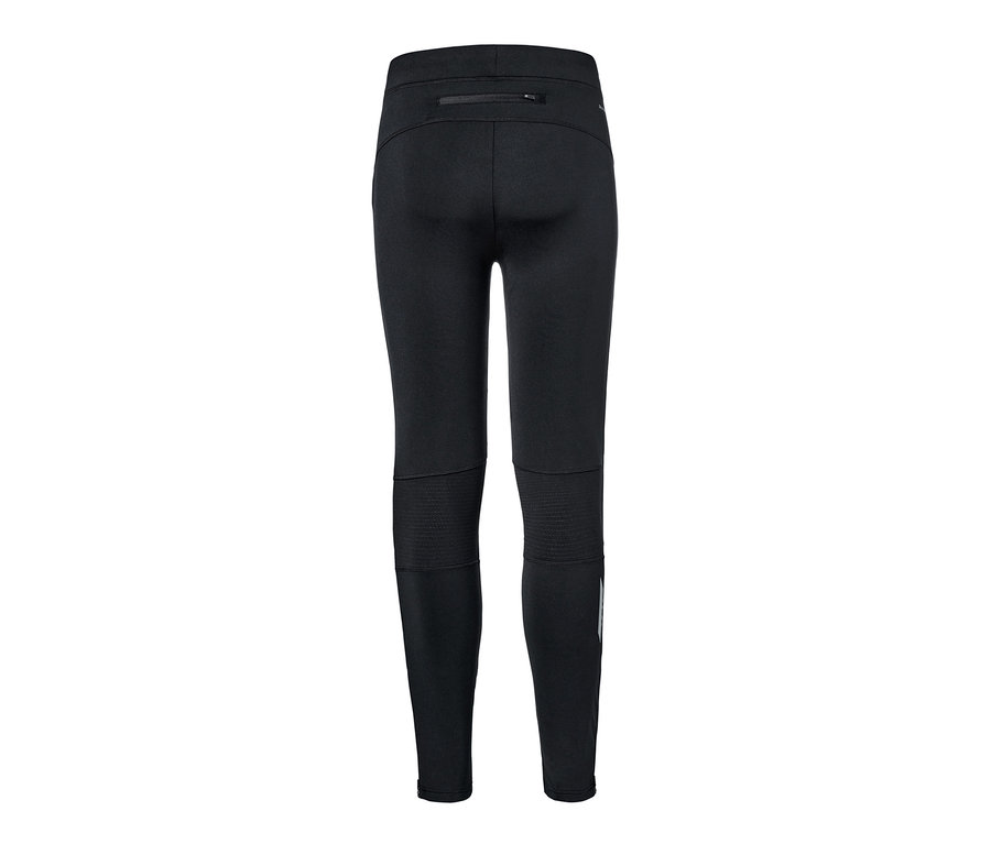 Czarne ocieplane legginsy funkcyjne.
