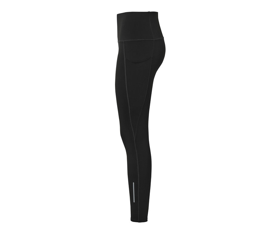 Czarne legginsy sportowe.