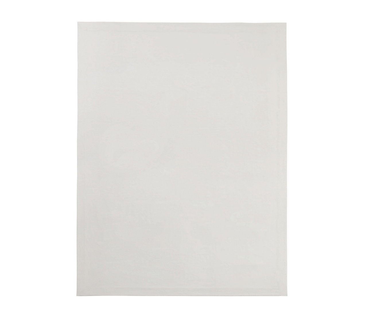 Biały lniany obrus, wielkość standardowa.