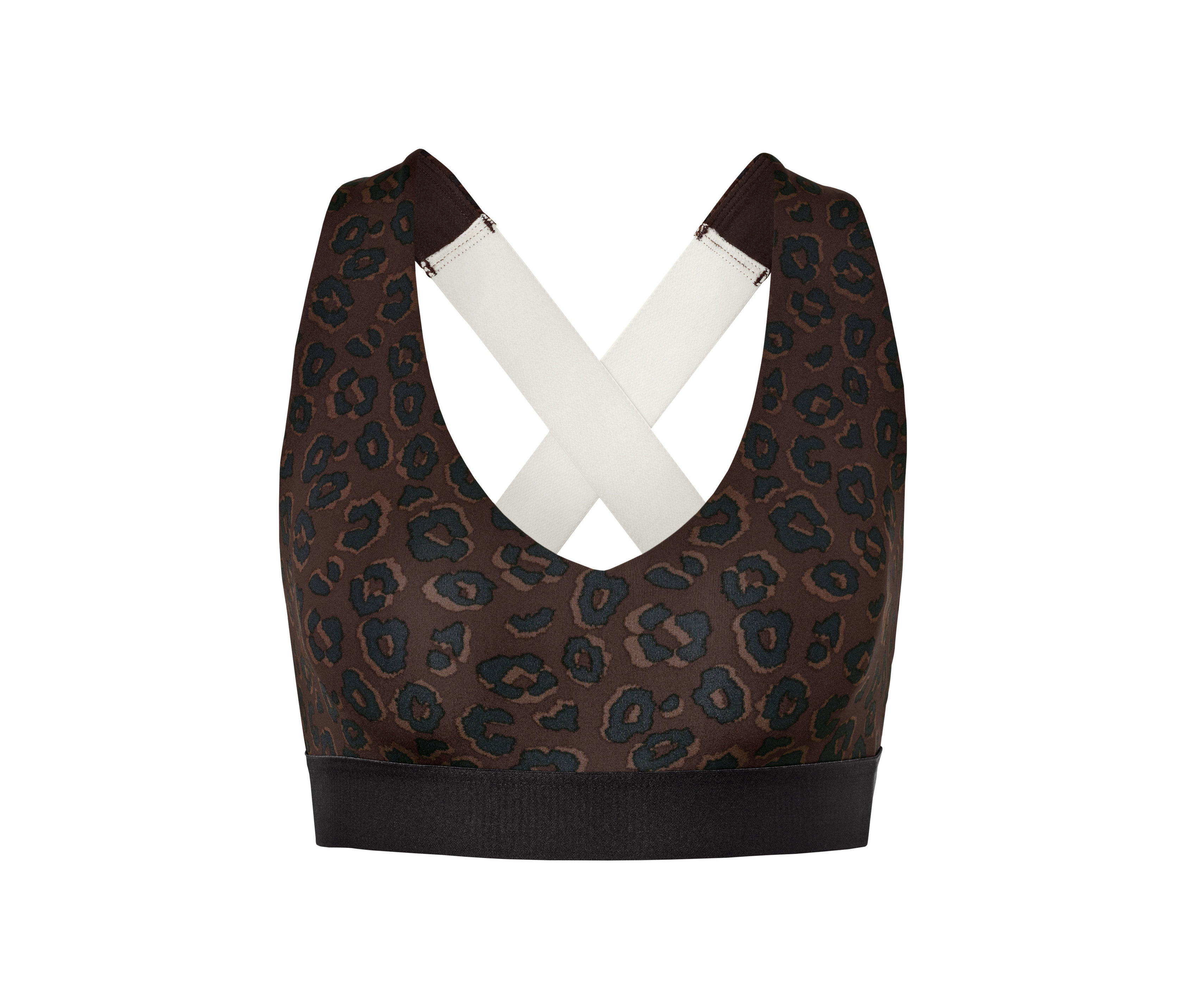 Tchibo - Stanik sportowy- czarny/brązowy/z nadrukiem