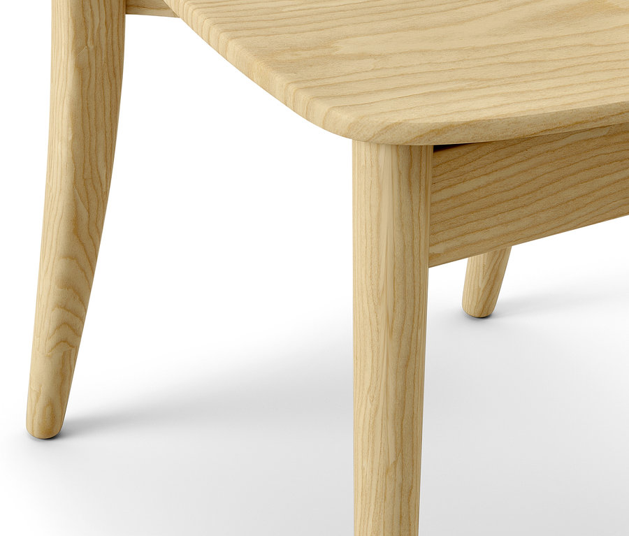 Szczegół drewnianego krzesła.