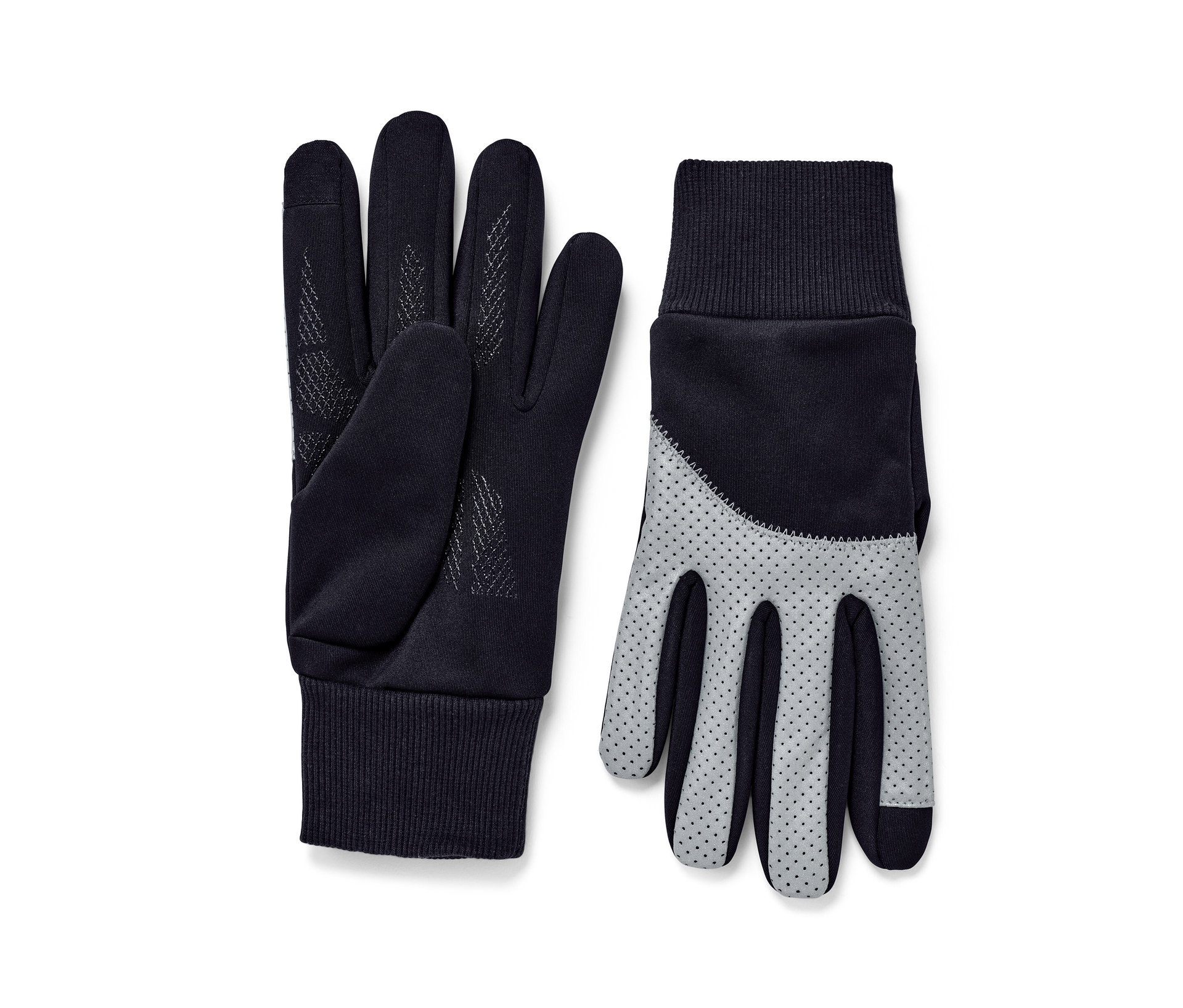 Tchibo - Rękawiczki wiatroszczelne - unisex- srebrny/czarny