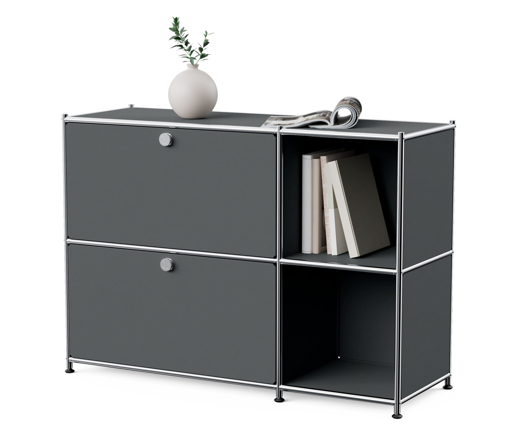 Tchibo - Metalowa szafka typu sideboard „Cn3” z 2 klapami - kolor: zielony