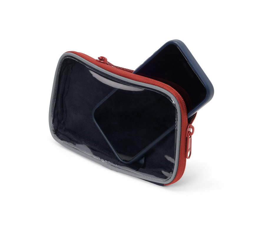 Wielofunkcyjna torebka z okienkiem na białym tle.