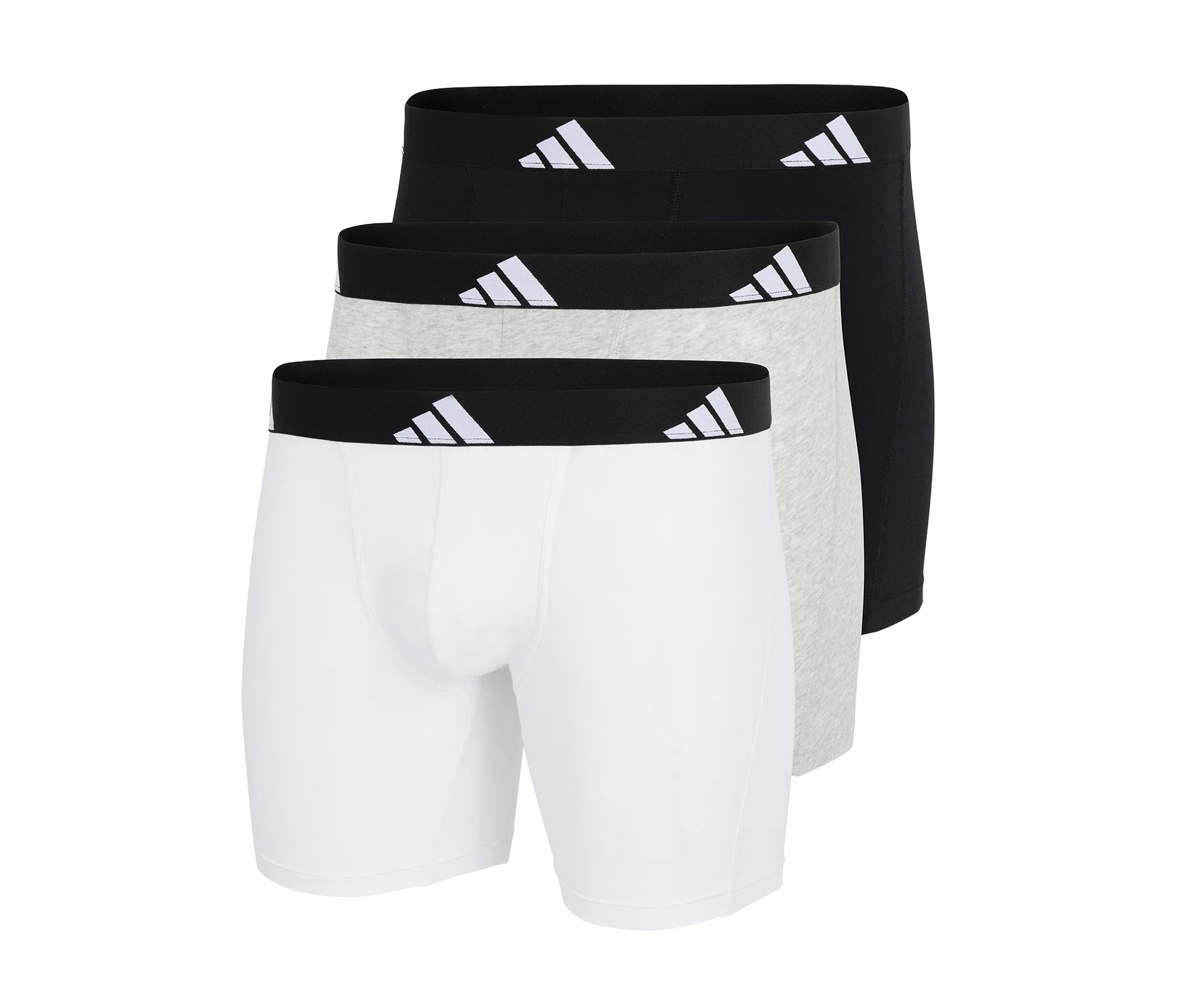 Bokserki adidas Active Flex Cotton, 3 pary, białe, szare i czarne