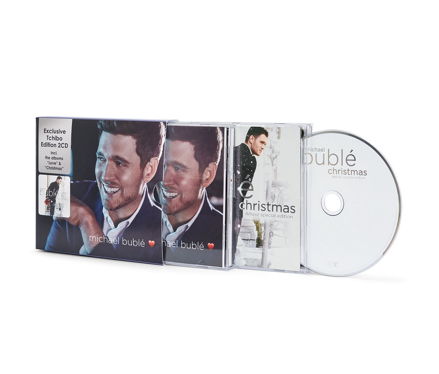 Podwójna płyta CD Michael Bublé „Love Deluxe“ i „Christmas Deluxe“.