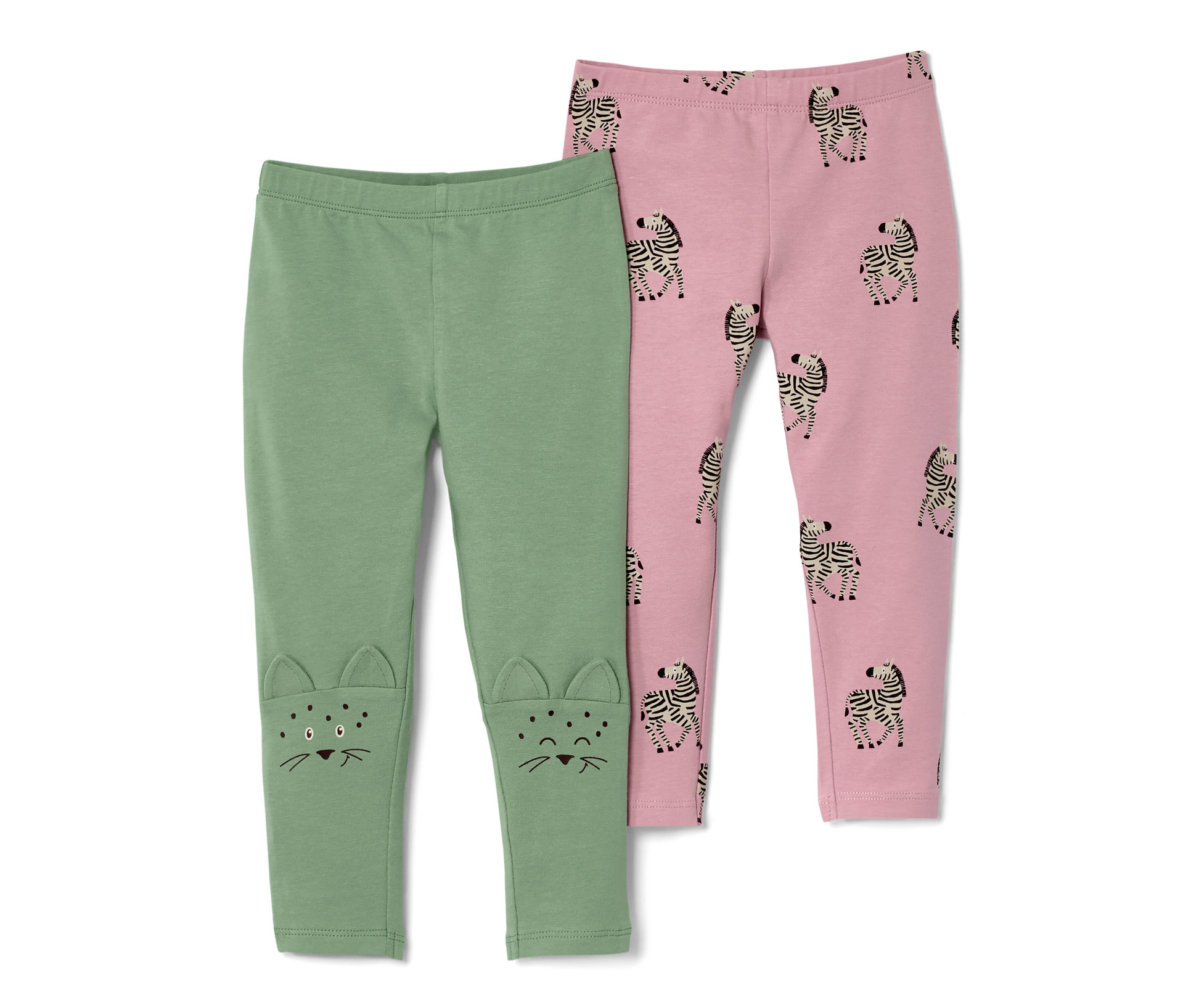Tchibo - Legginsy dziecięce- czarny/różowy/z nadrukiem