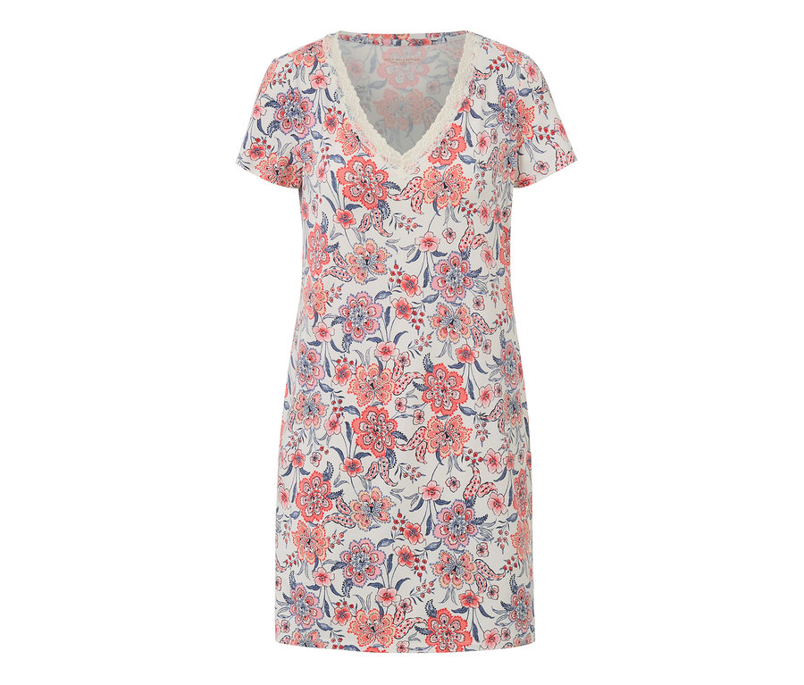 Koszula nocna z nadrukiem na całej powierzchni.