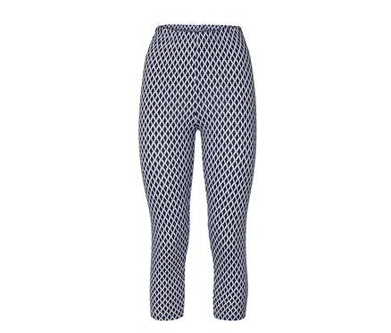 Wzorzyste legginsy o długości 3/4.