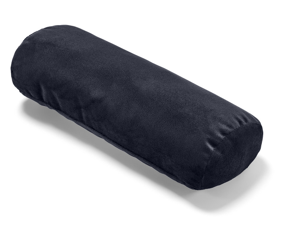 Ciemnoniebieski walec na białym tle.