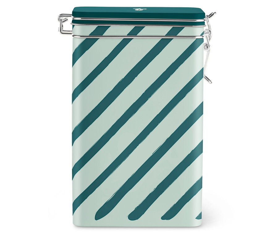 Puszka na kawę w paski.