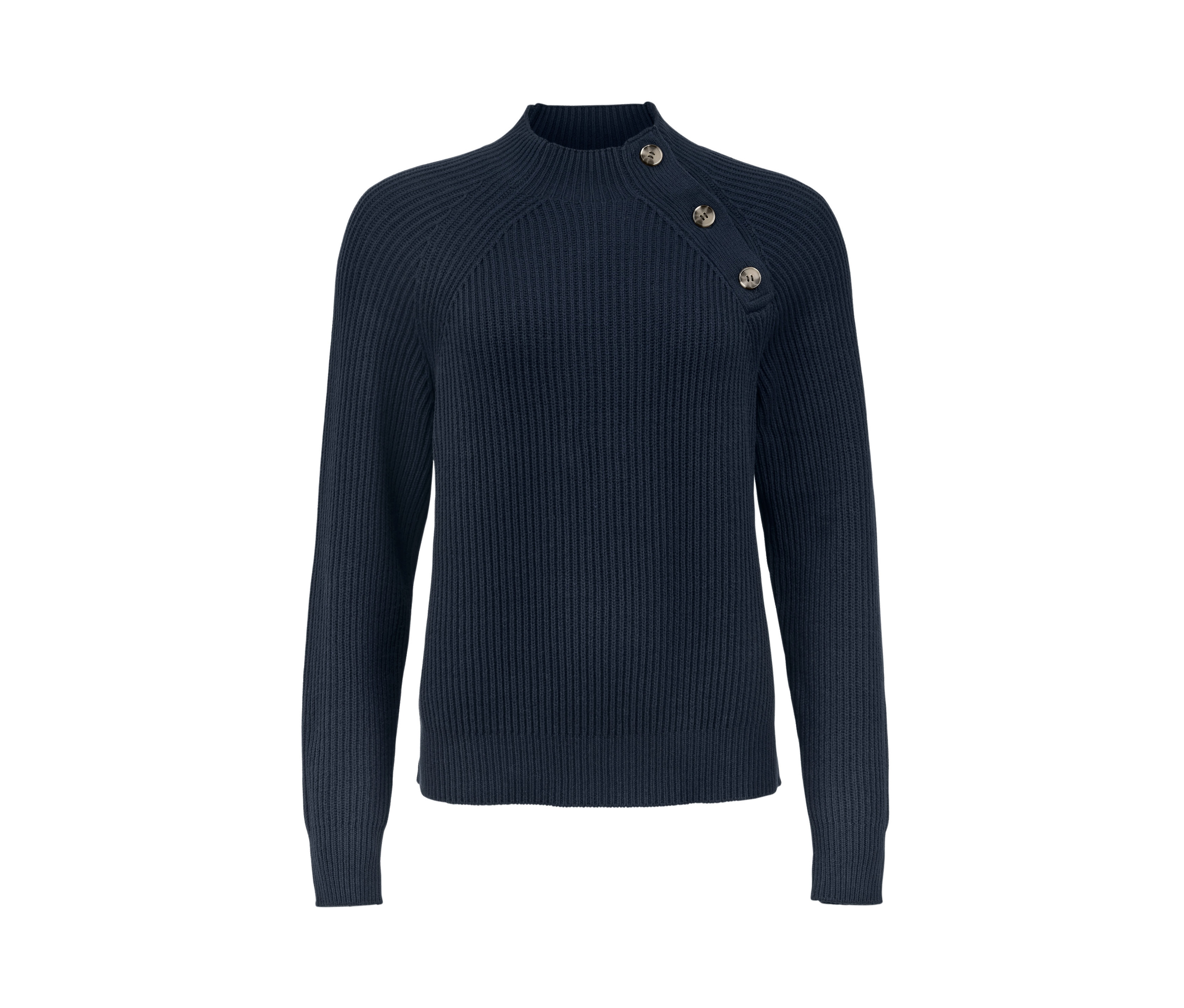 Tchibo - Sweter z dzianiny z guzikiem - rozmiar M 40/42 - kolor: niebieski